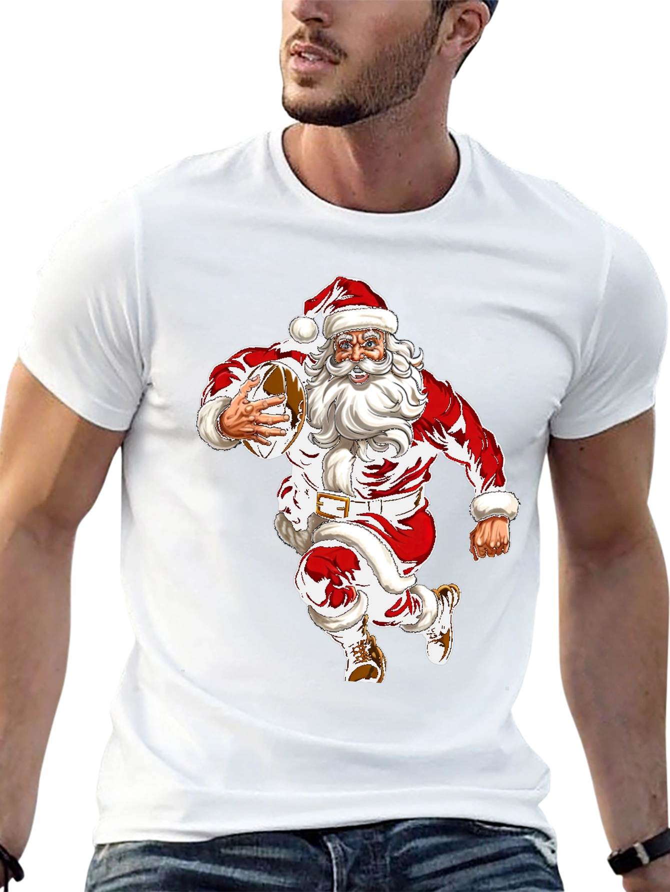 Santa Football T-Shirt