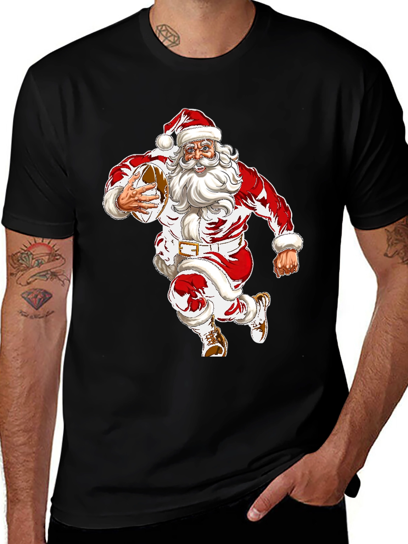 Santa Football T-Shirt