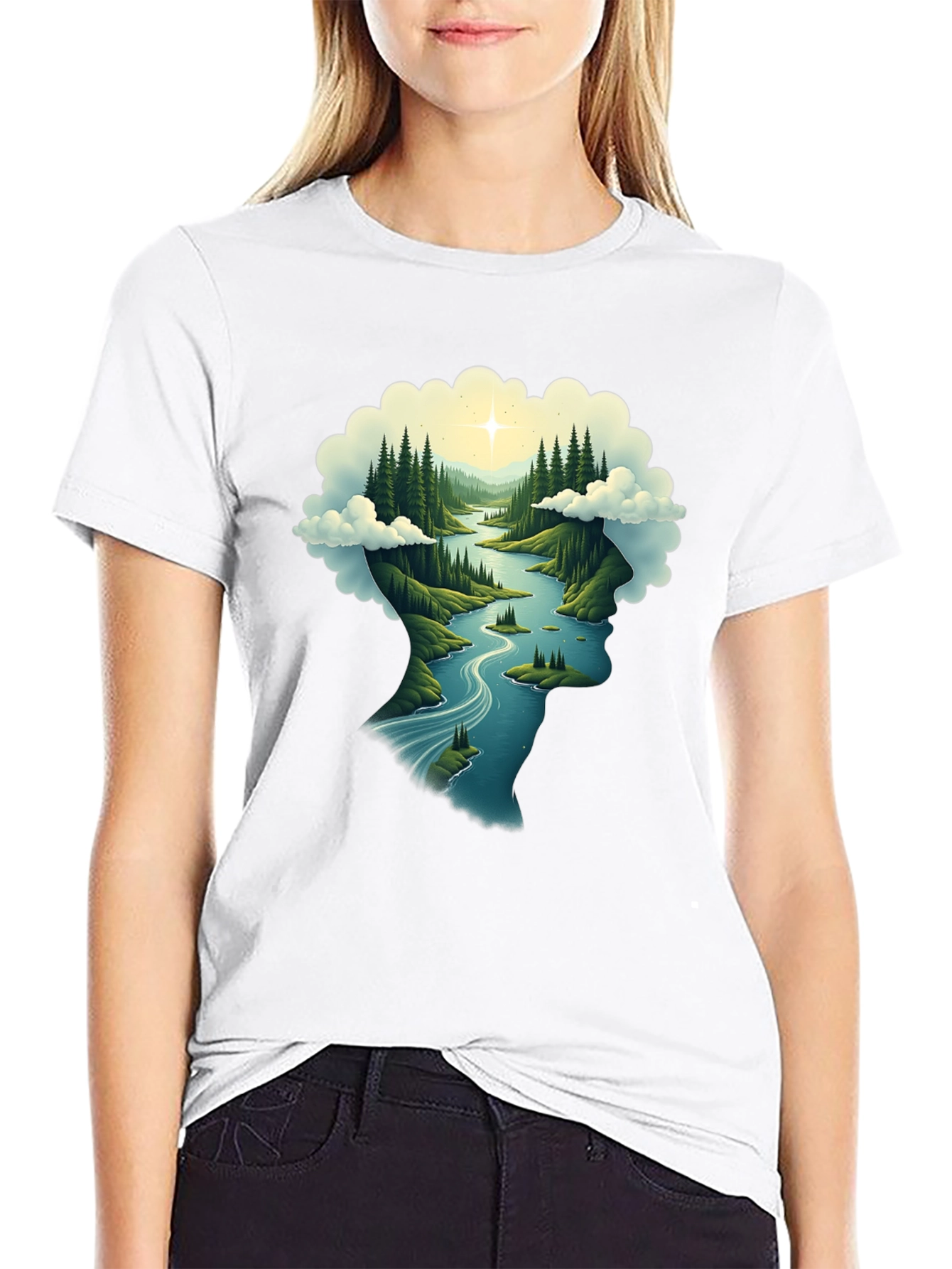 Nature Mind Black T-Shirt