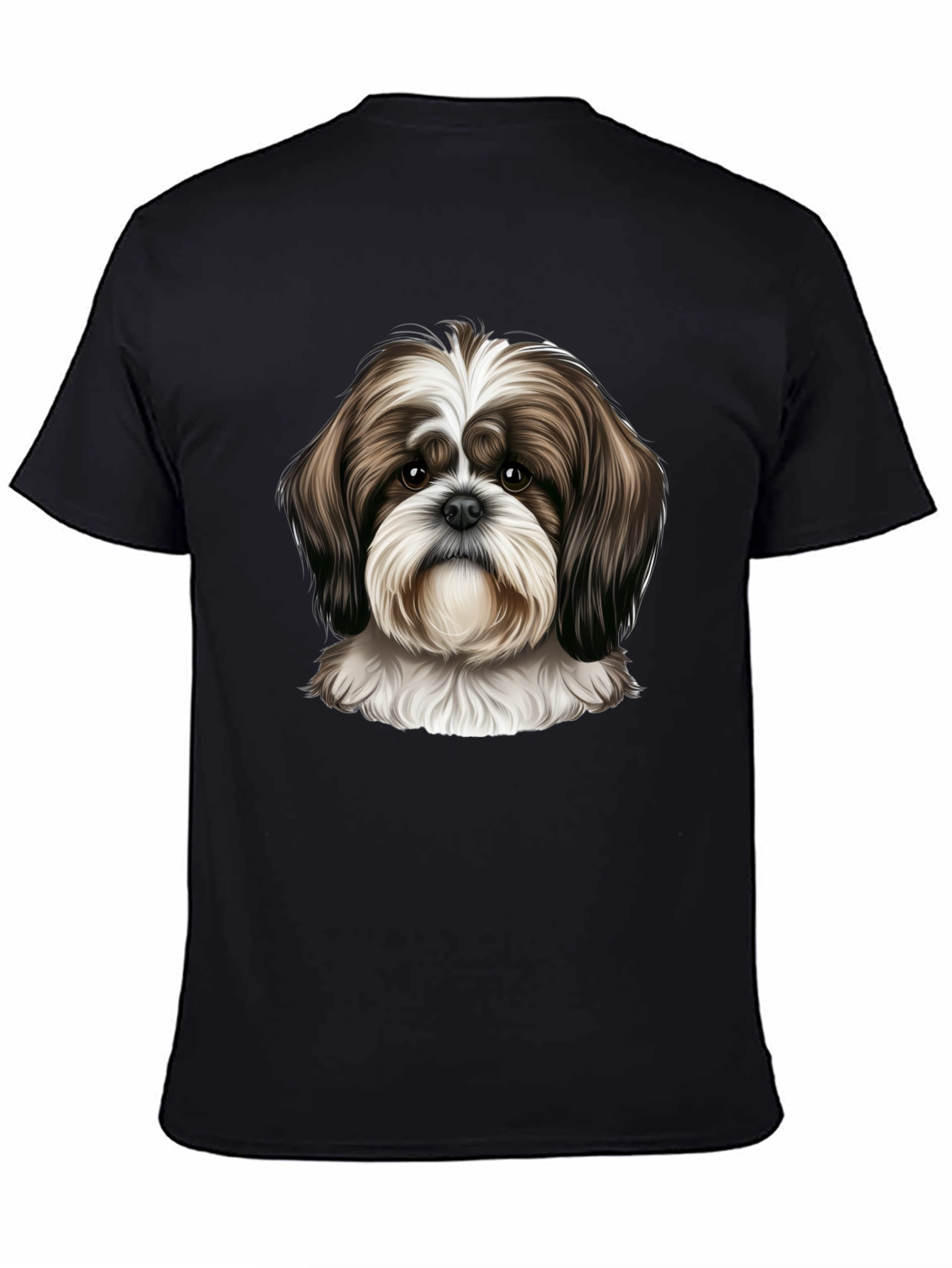 Shih Tzu Dog Graphic Tee - Unisex Black T-Shirt