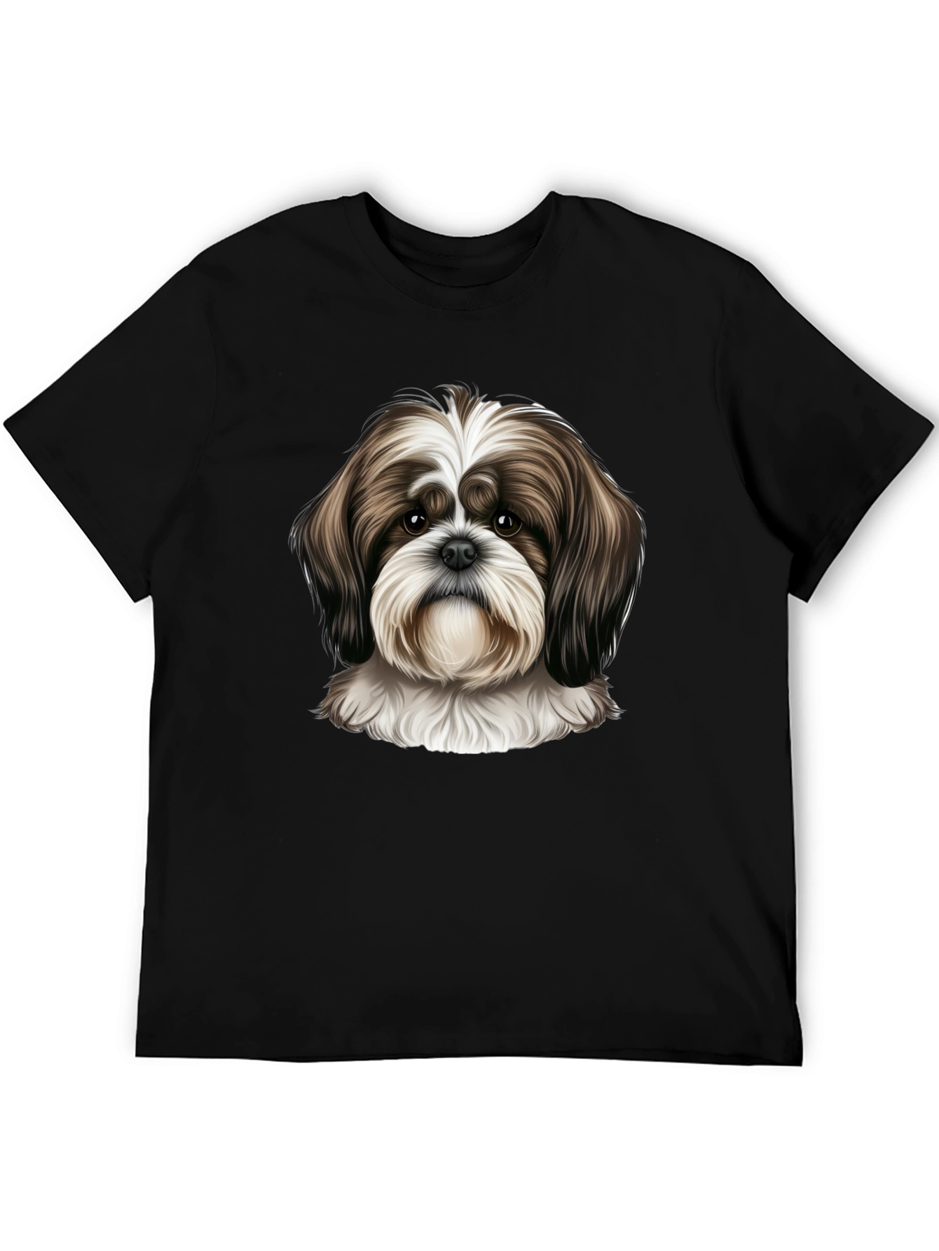 Shih Tzu Dog Graphic Tee - Unisex Black T-Shirt
