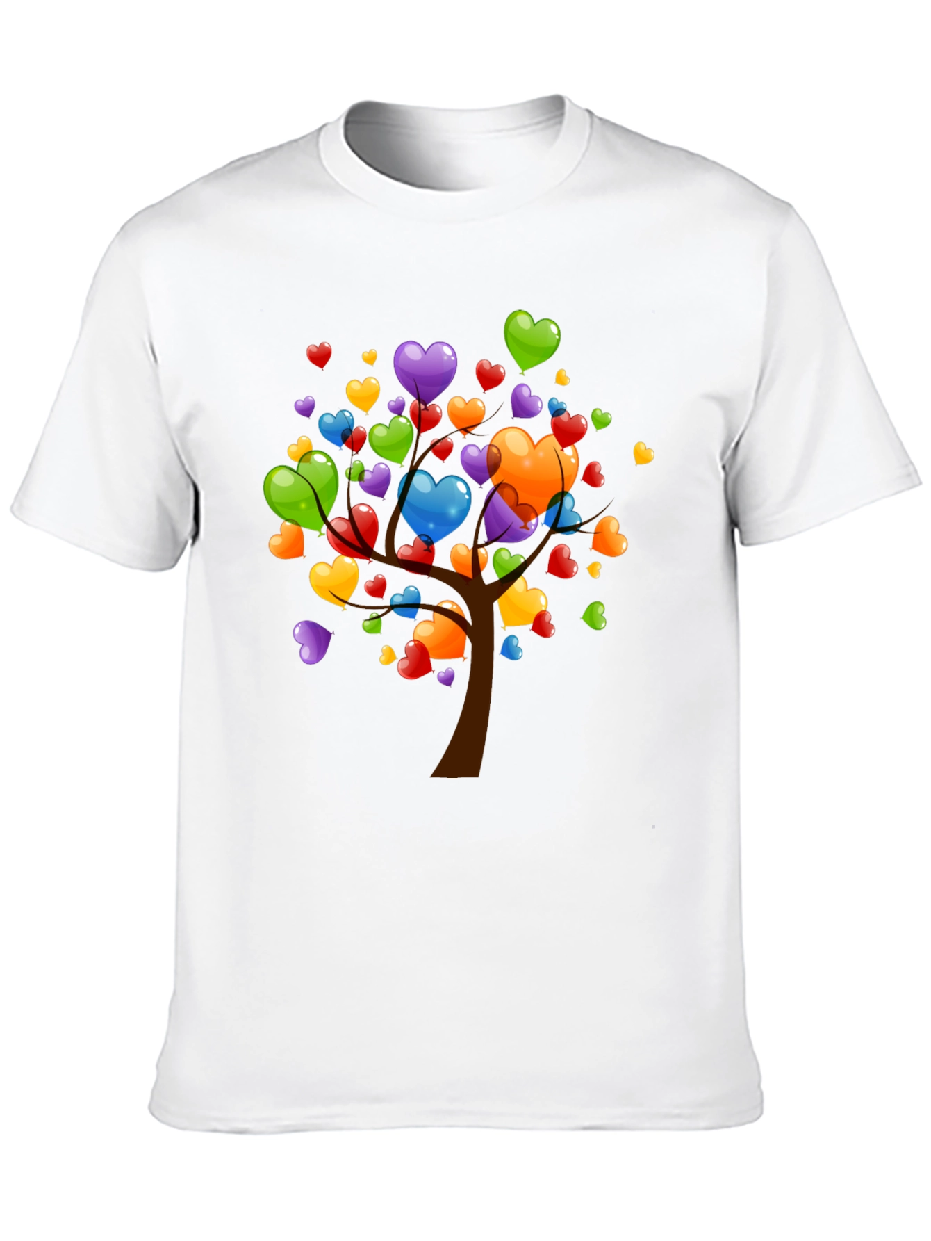 Heart Tree Graphic T-Shirt - Black Casual Tee