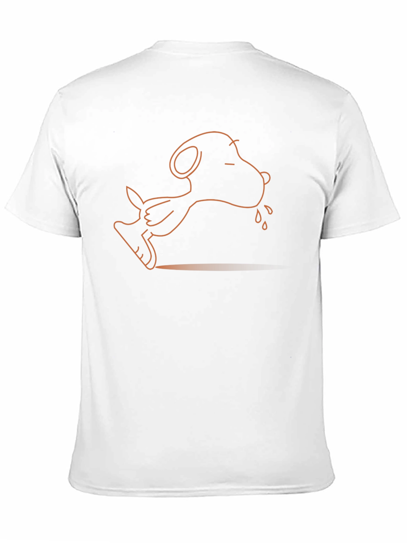 Snoopy Jogging Outline Graphic Black Tee