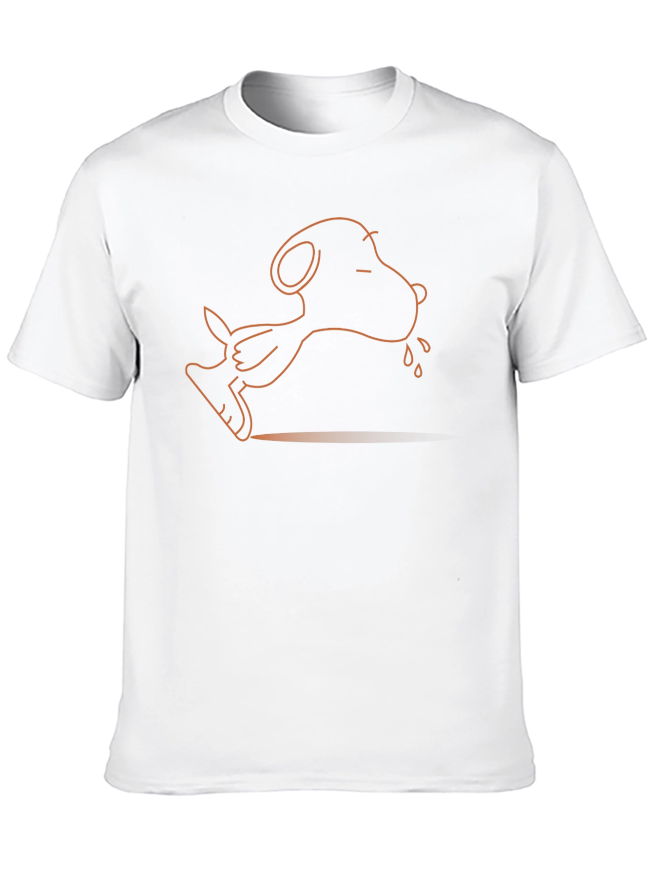 Snoopy Jogging Outline Graphic Black Tee