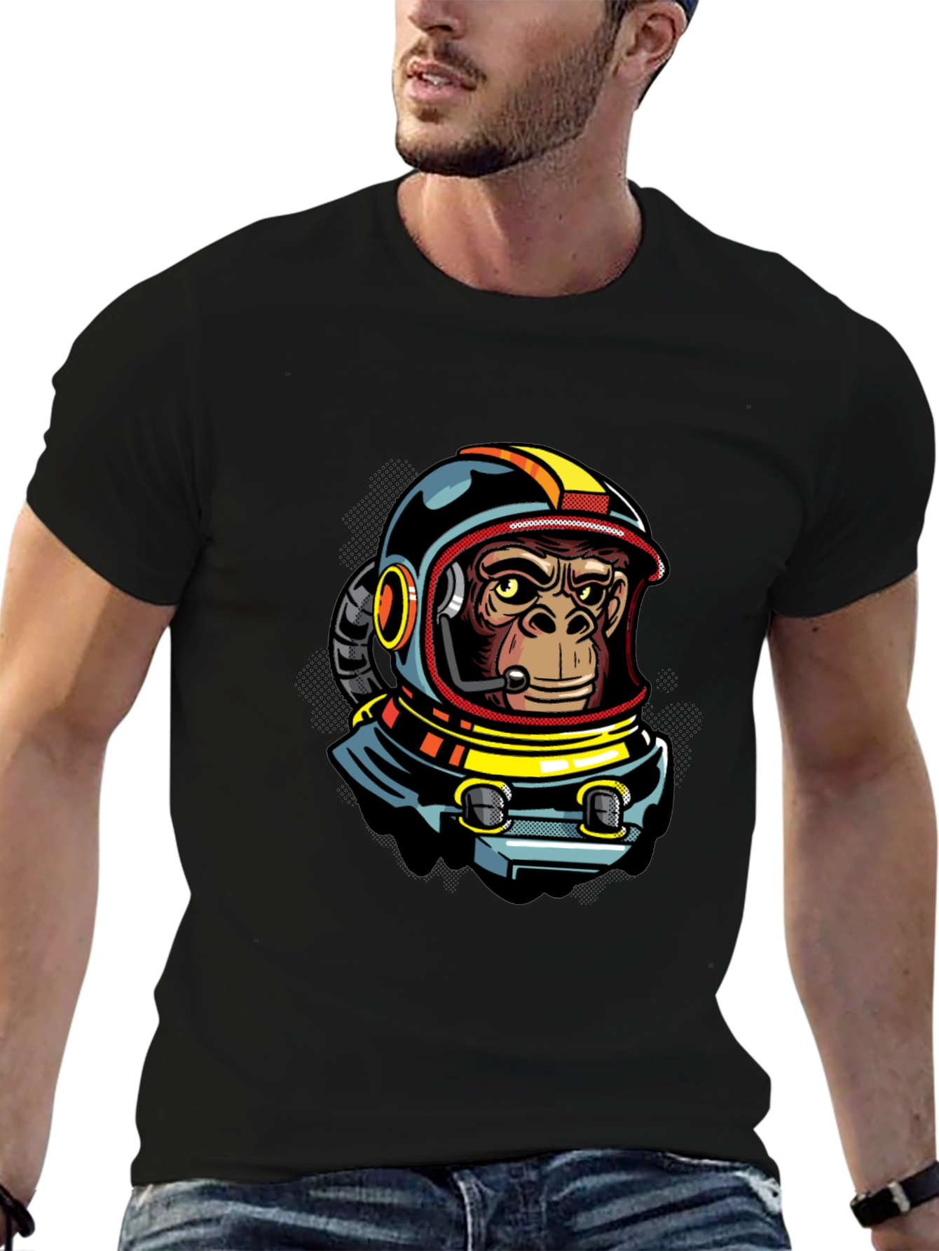 Astro Ape Graphic Tee - Cool Black T-Shirt