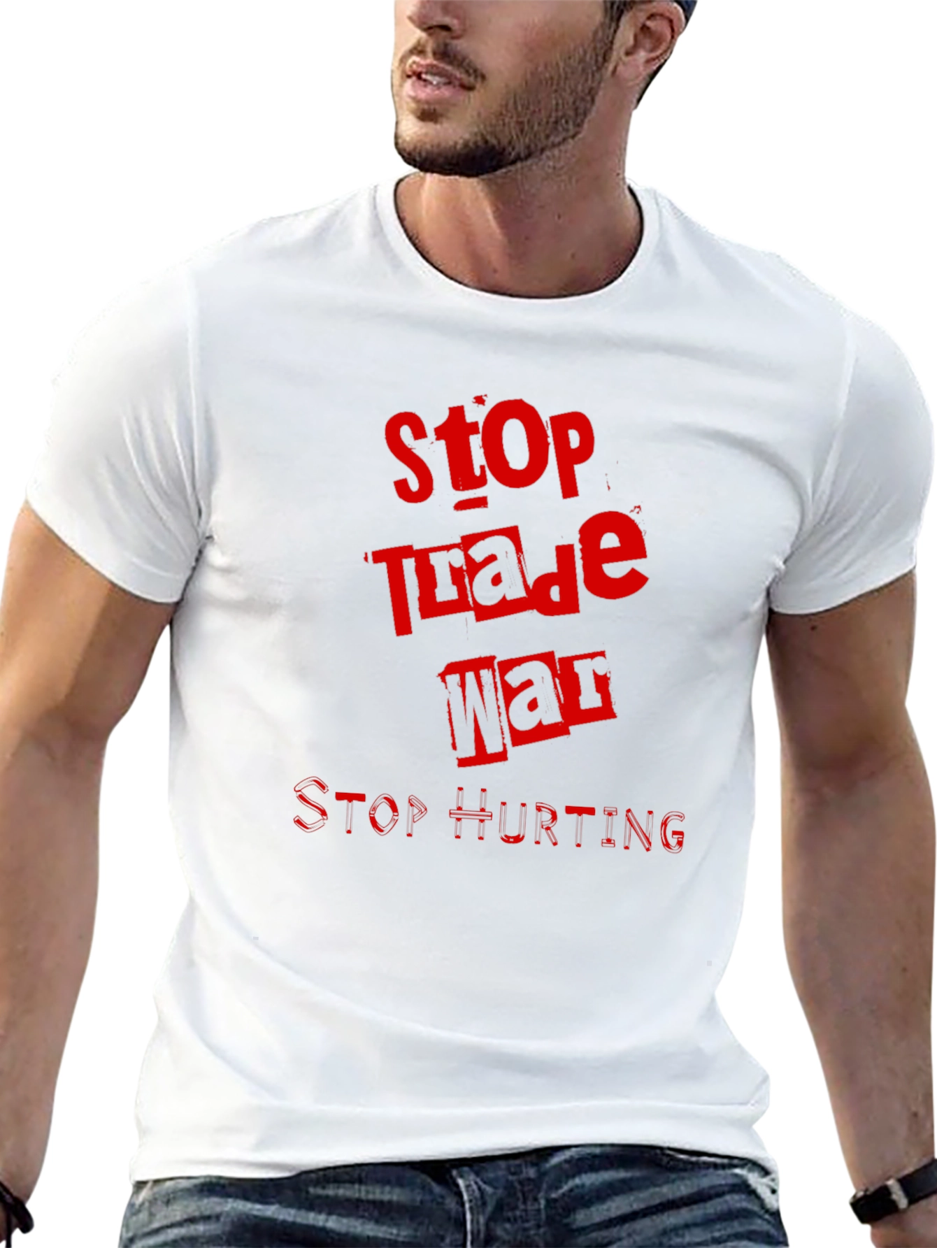 Stop Trade War Graphic Tee - Protest T-Shirt