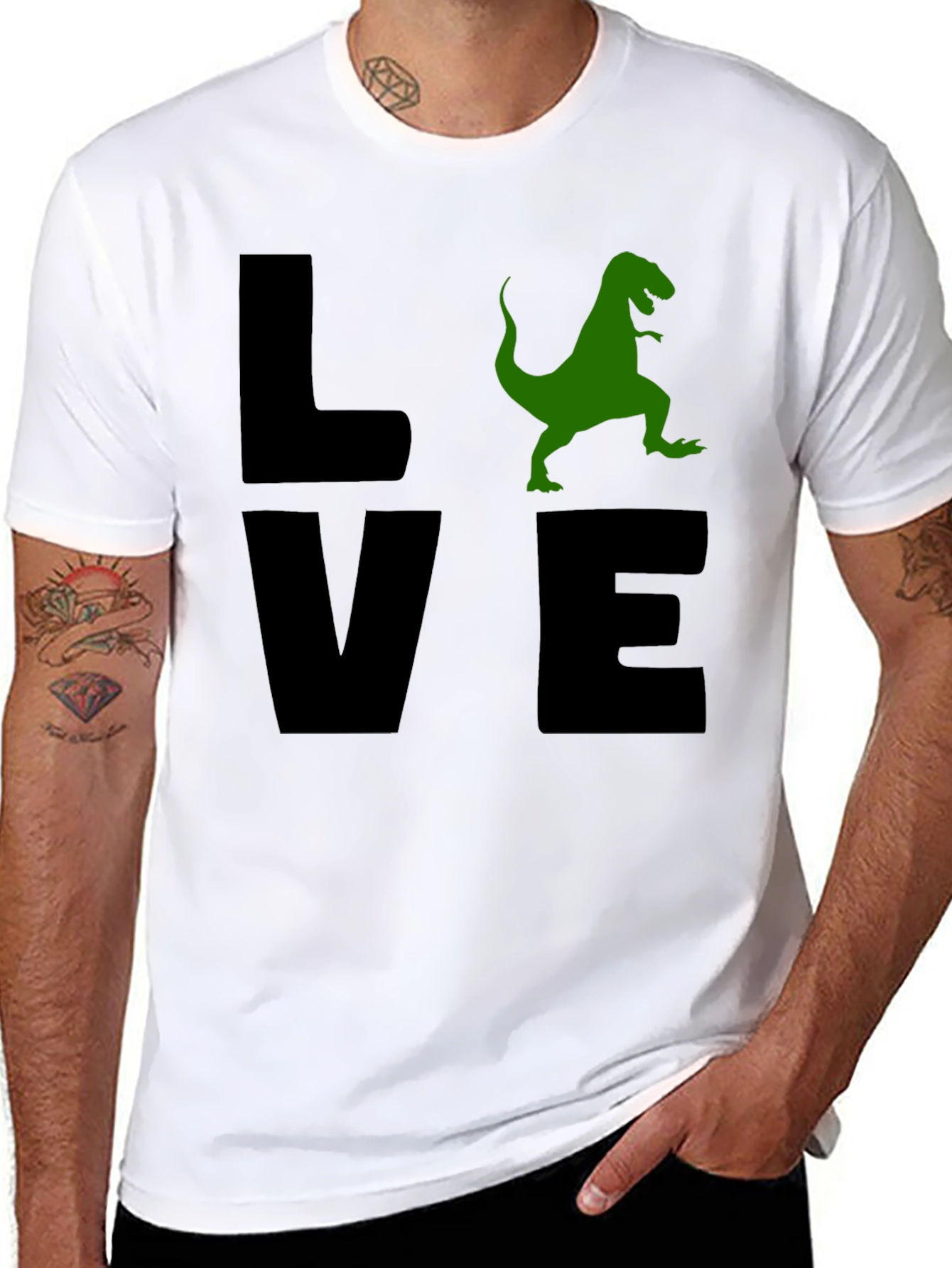 LOVE Dinosaur Graphic T-Shirt
