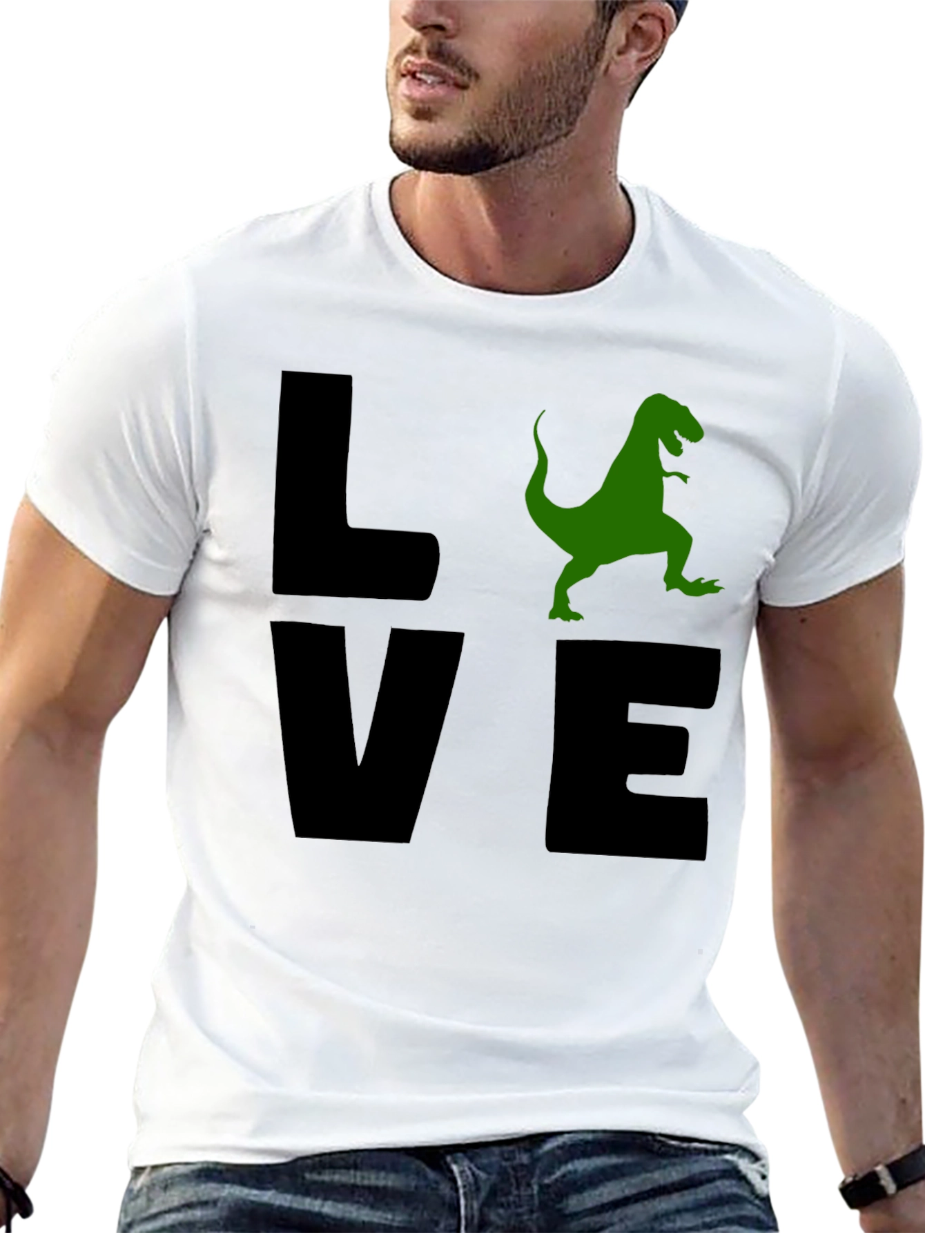 LOVE Dinosaur Graphic T-Shirt