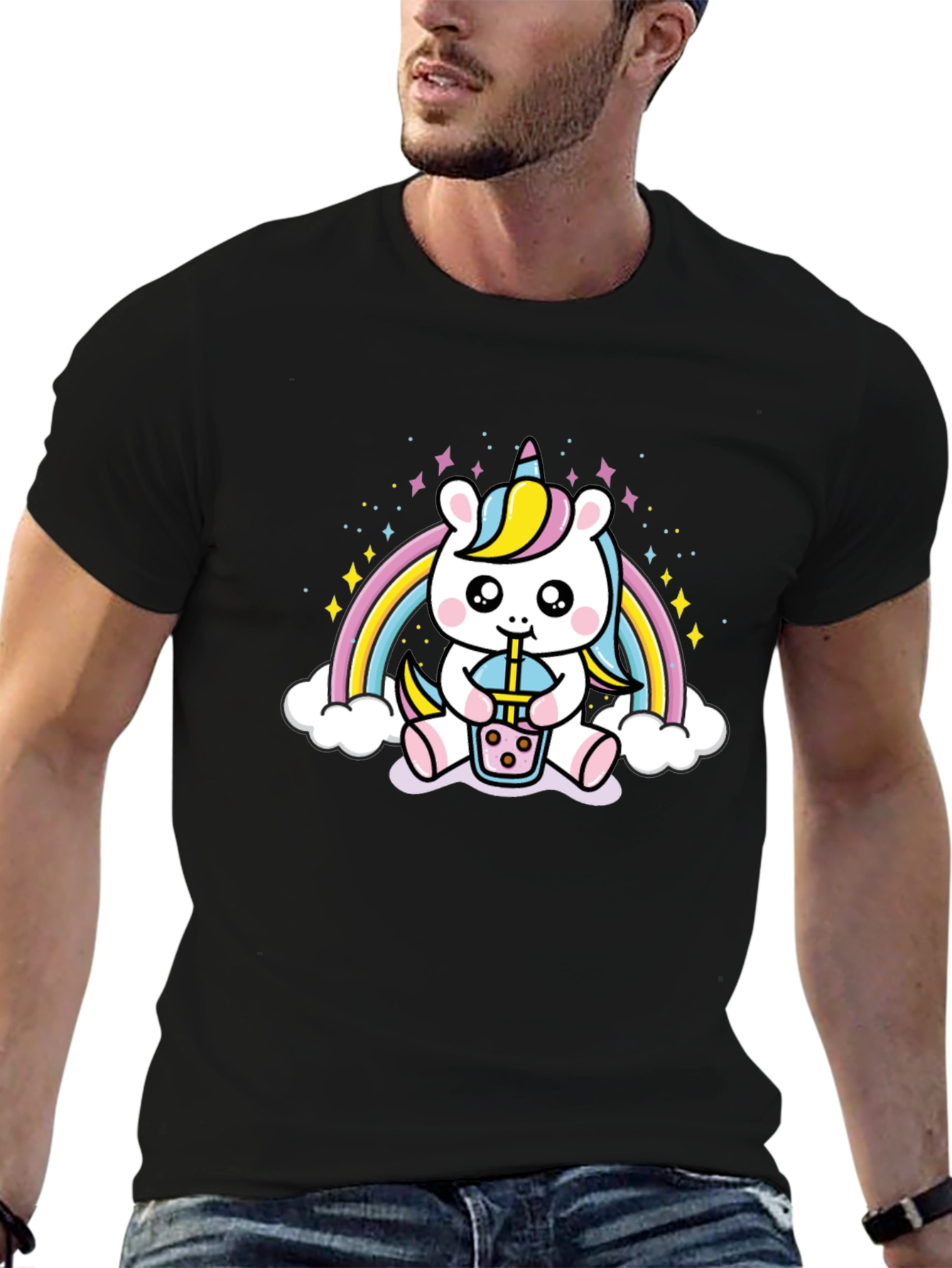 Unicorn Boba Tea Graphic T-Shirt