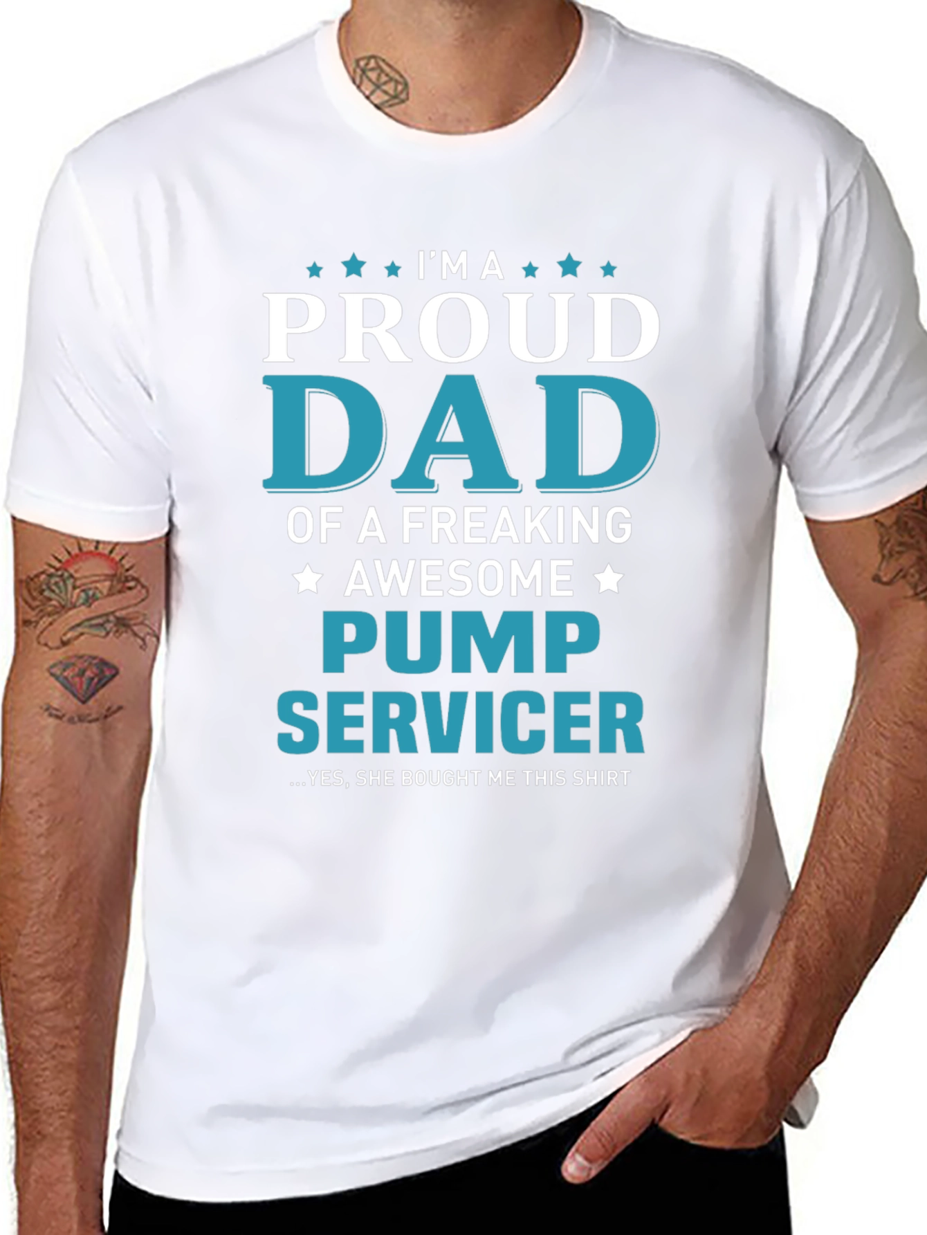 Proud Dad Pump Servicer Graphic T-Shirt