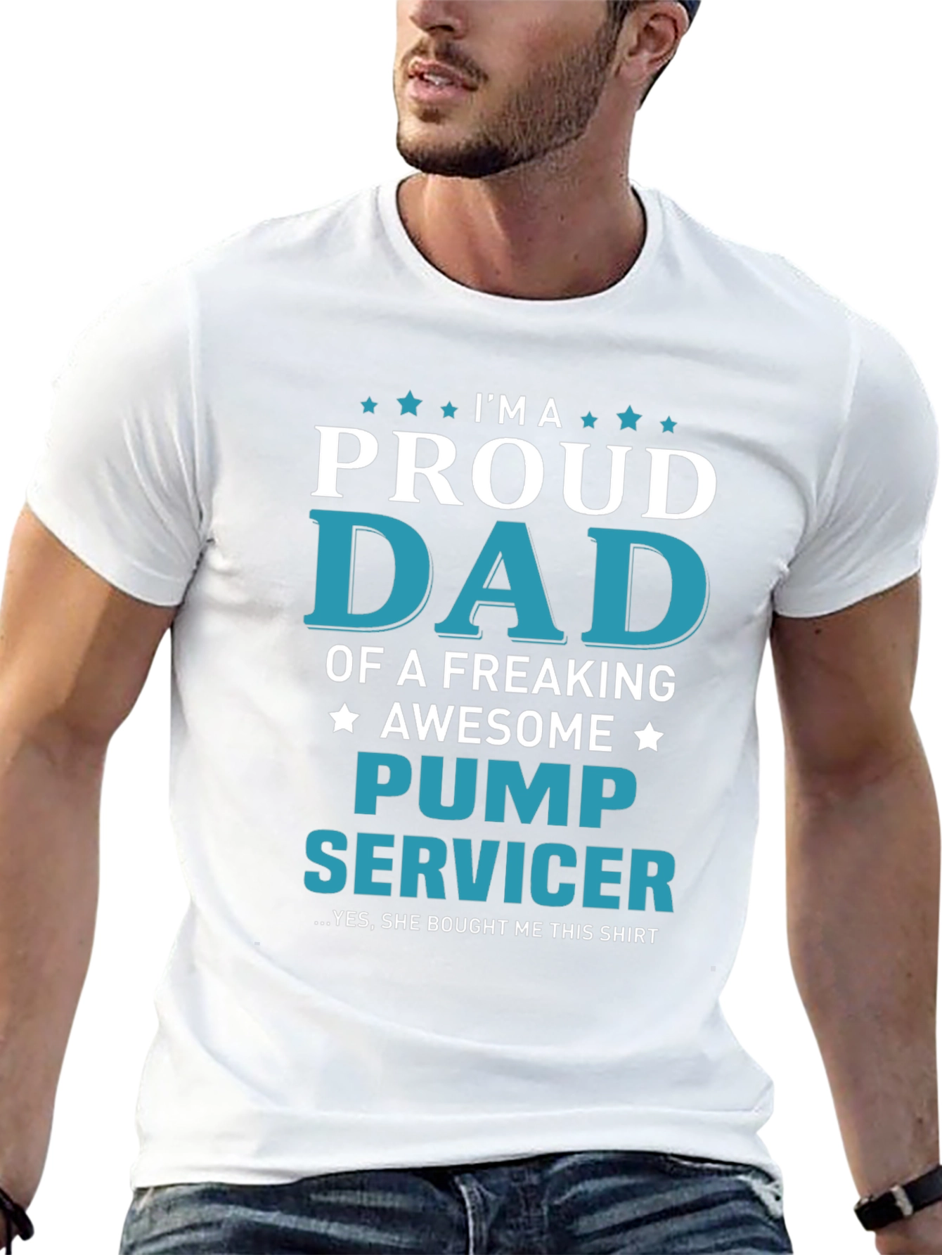 Proud Dad Pump Servicer Graphic T-Shirt