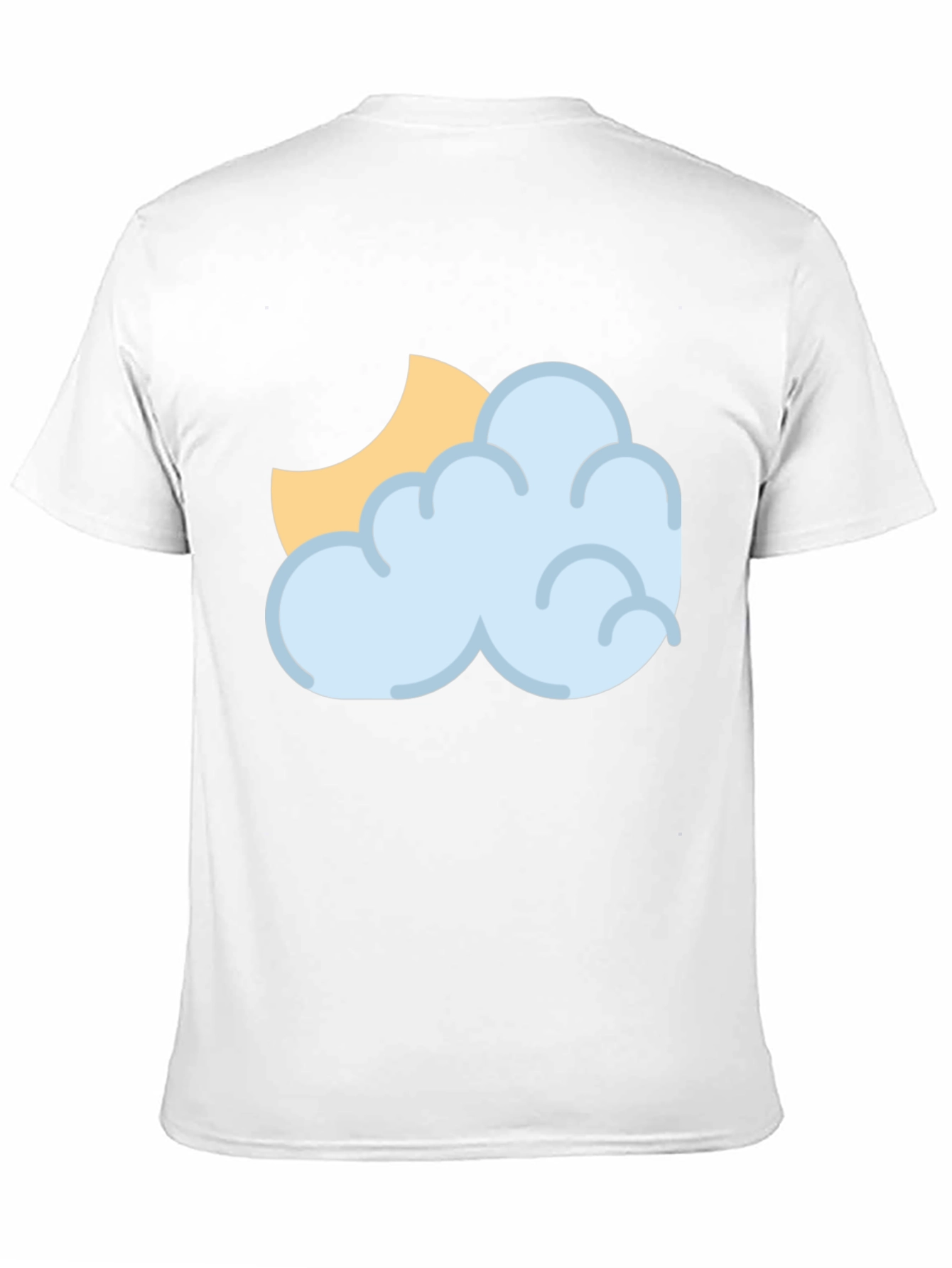 Cloud & Moon Graphic Tee - Black Casual T-Shirt
