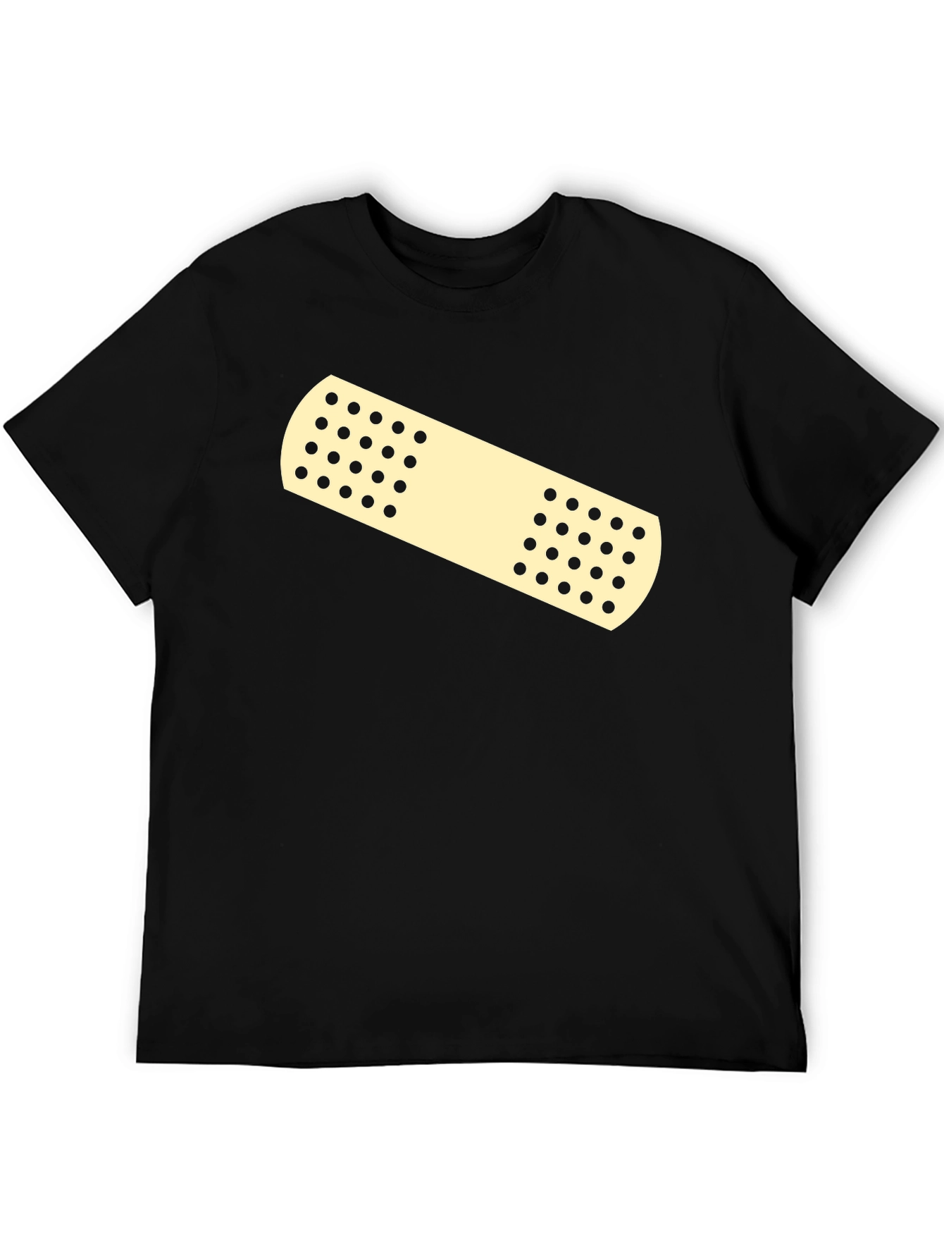 Novelty Band-Aid Graphic Tee - Casual Comfort
