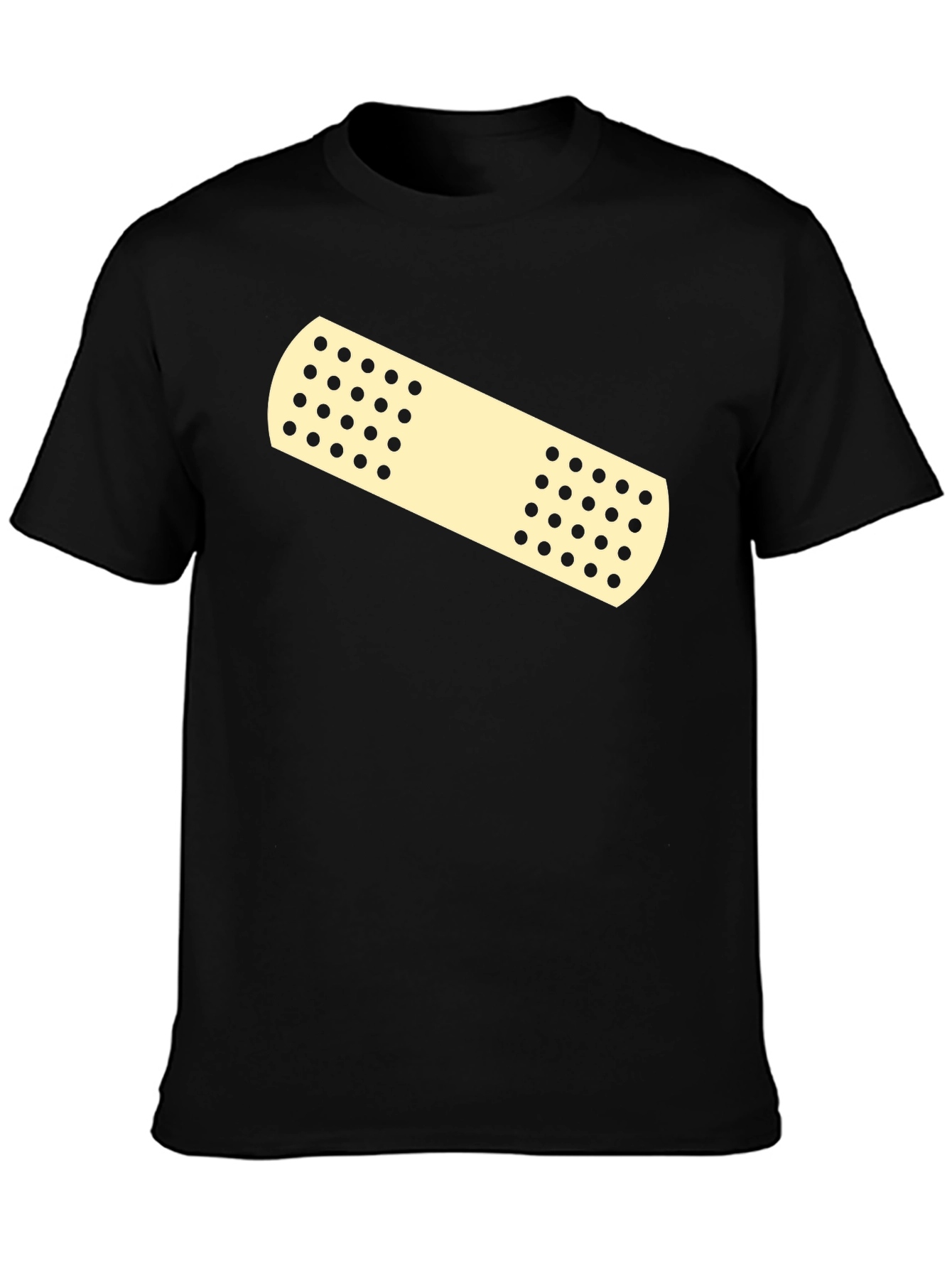 Novelty Band-Aid Graphic Tee - Casual Comfort