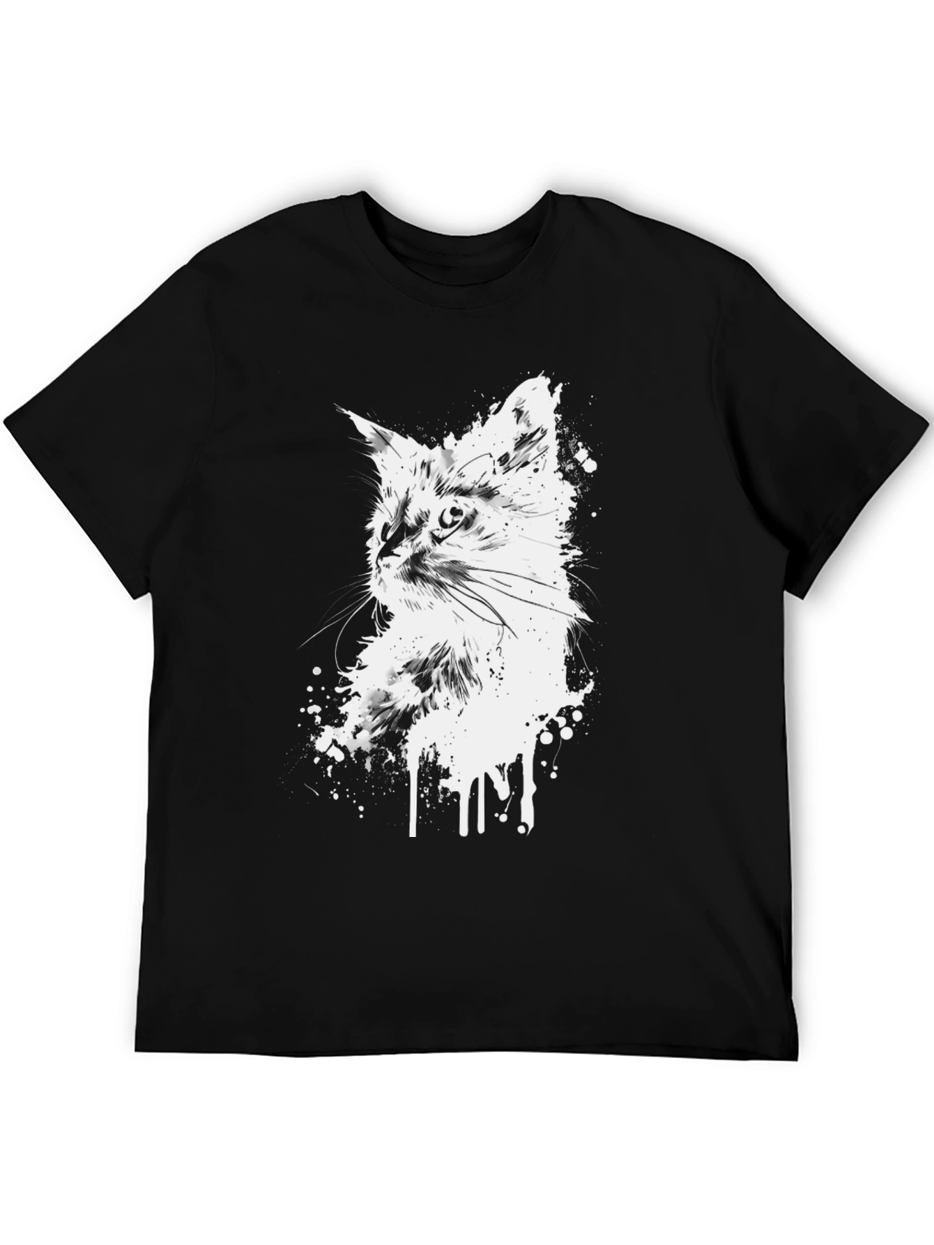 Cool Cat Graphic Black T-Shirt