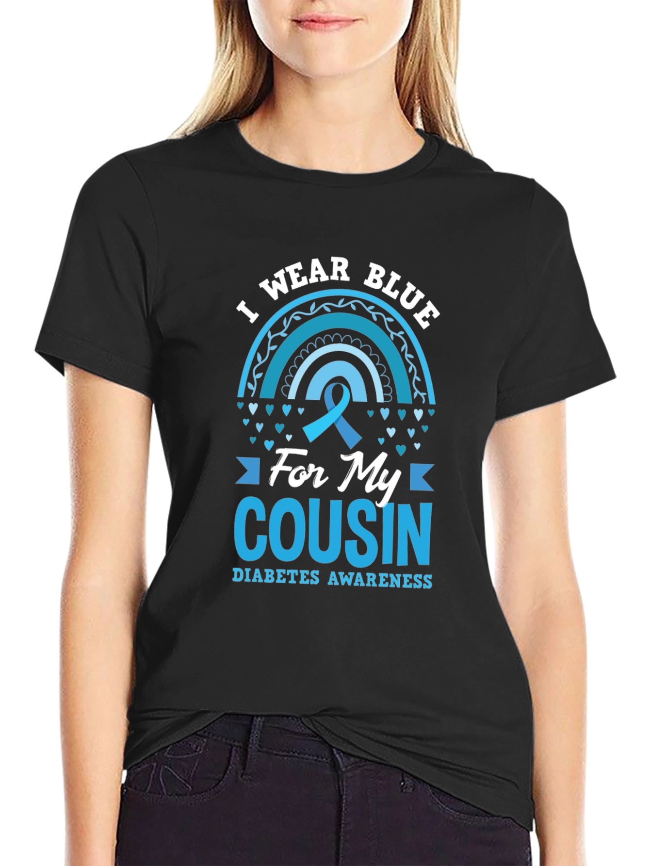 Diabetes Awareness Blue Cousin T-Shirt