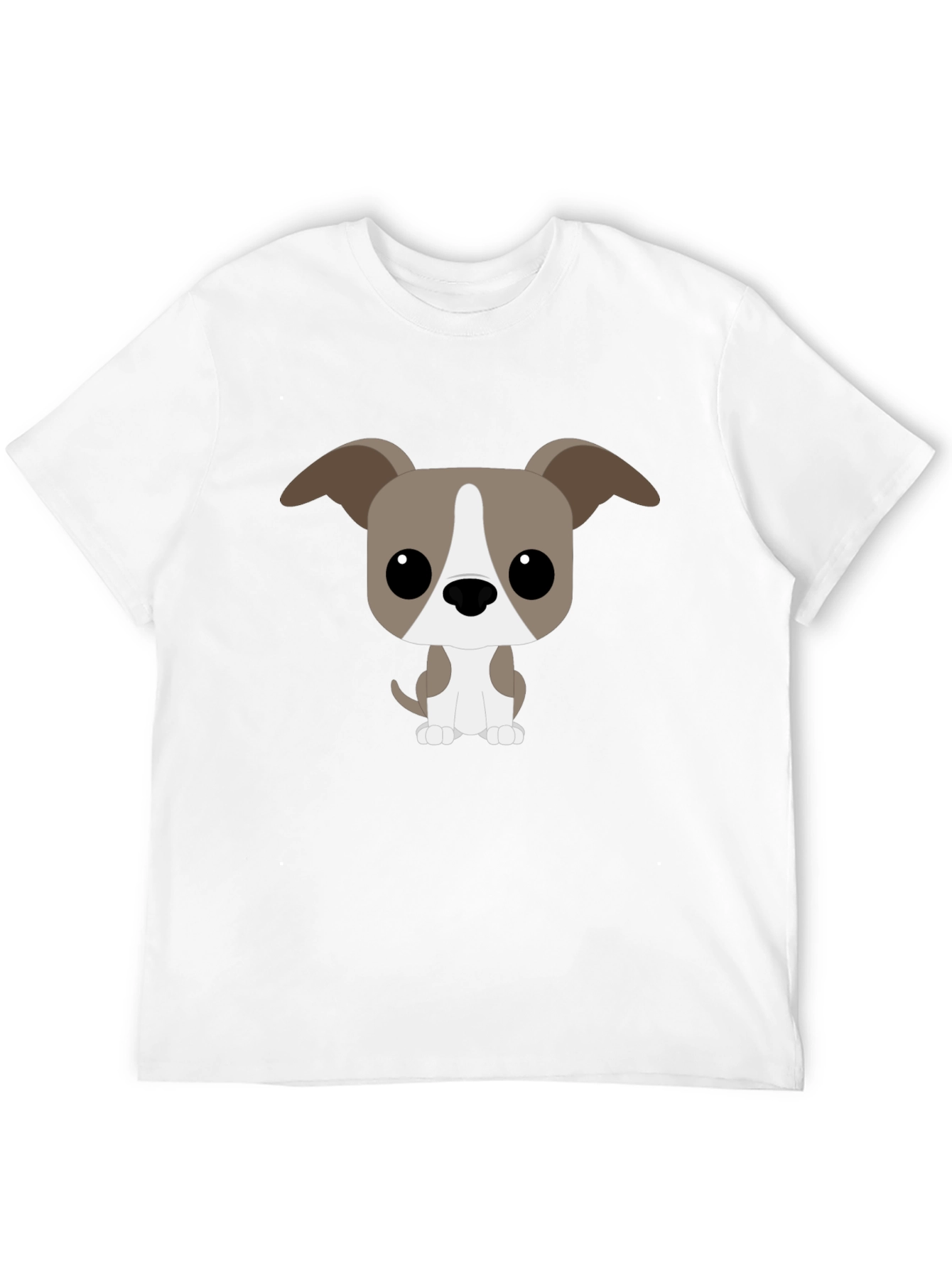 Cartoon Dog Graphic Tee - Black T-Shirt