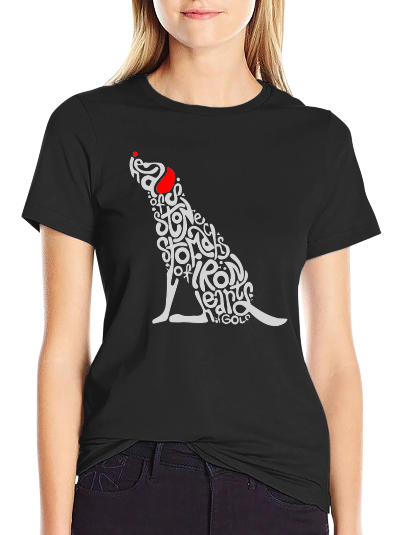 Dog Typography T-Shirt - Heads of Stone