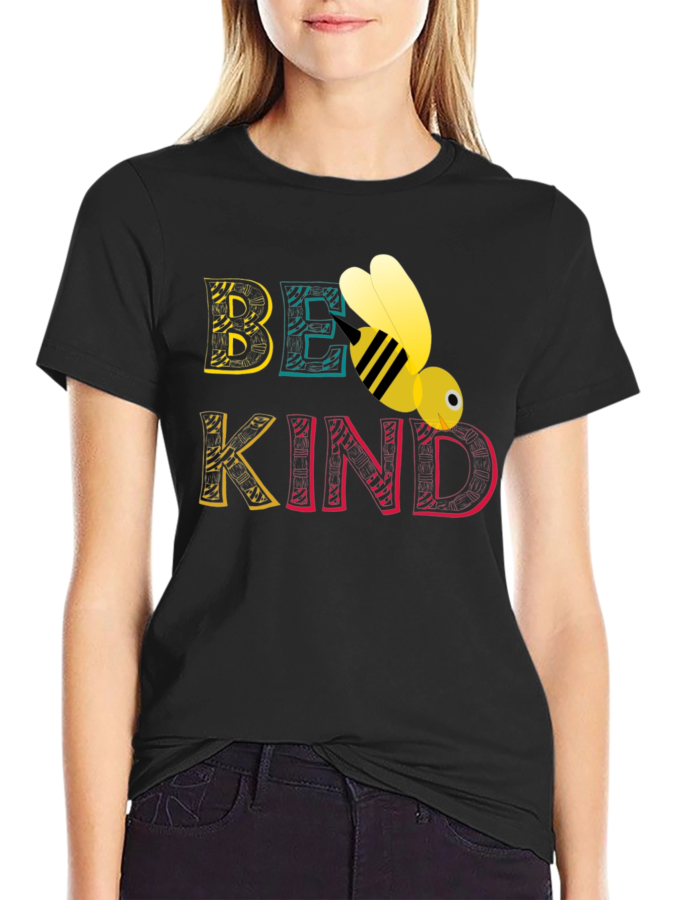 Be Kind Bee Graphic Tee - Black Unisex T-Shirt