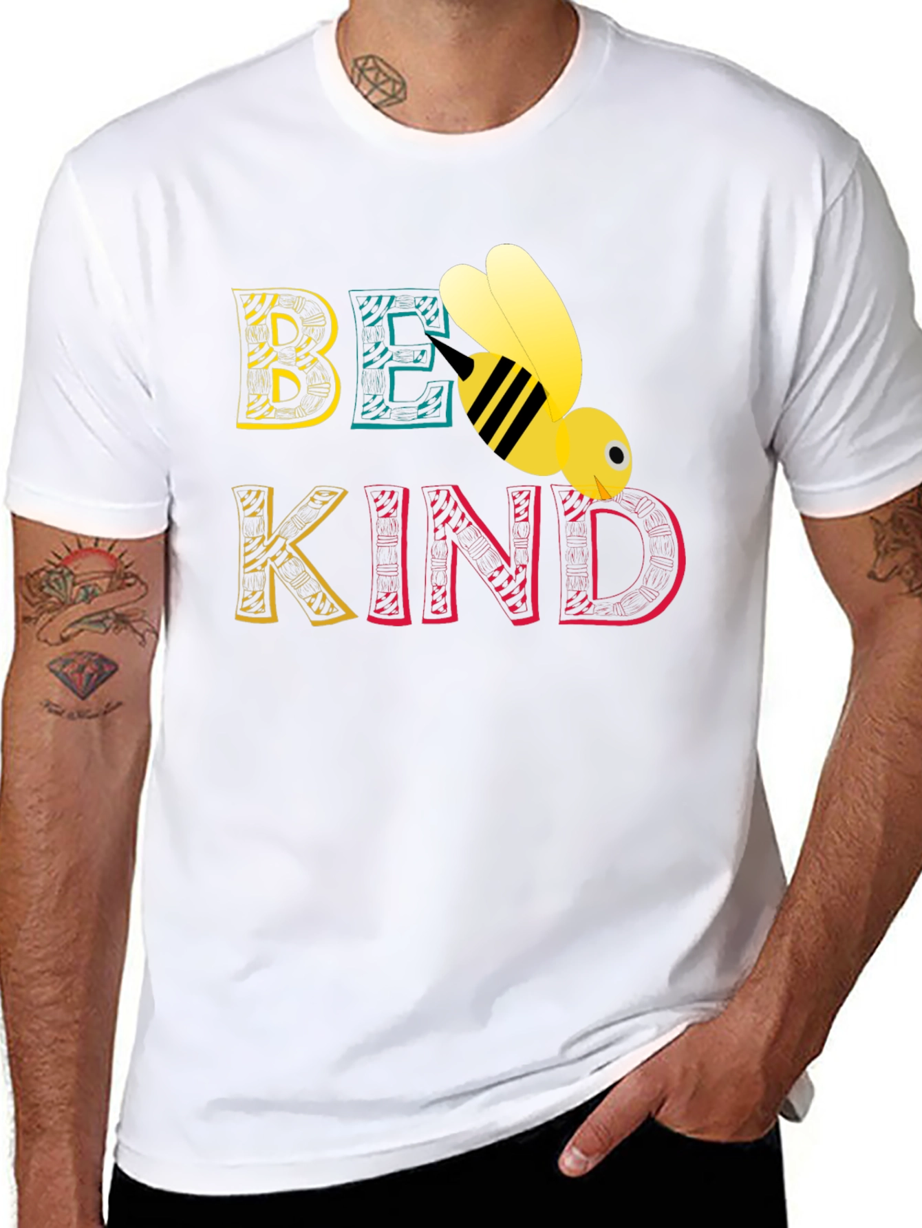 Be Kind Bee Graphic Tee - Black Unisex T-Shirt