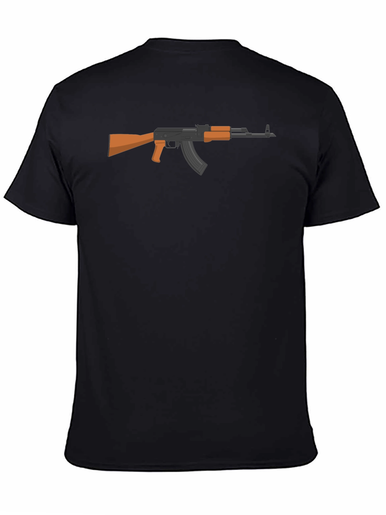 AK-47 Graphic Tee - Black Cotton T-Shirt