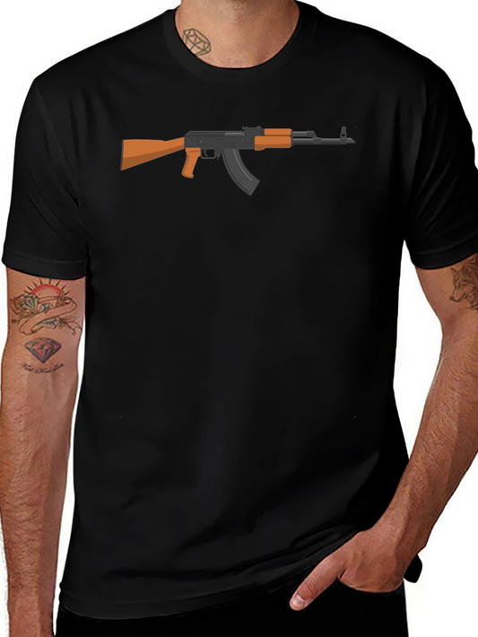 AK-47 Graphic Tee - Black Cotton T-Shirt