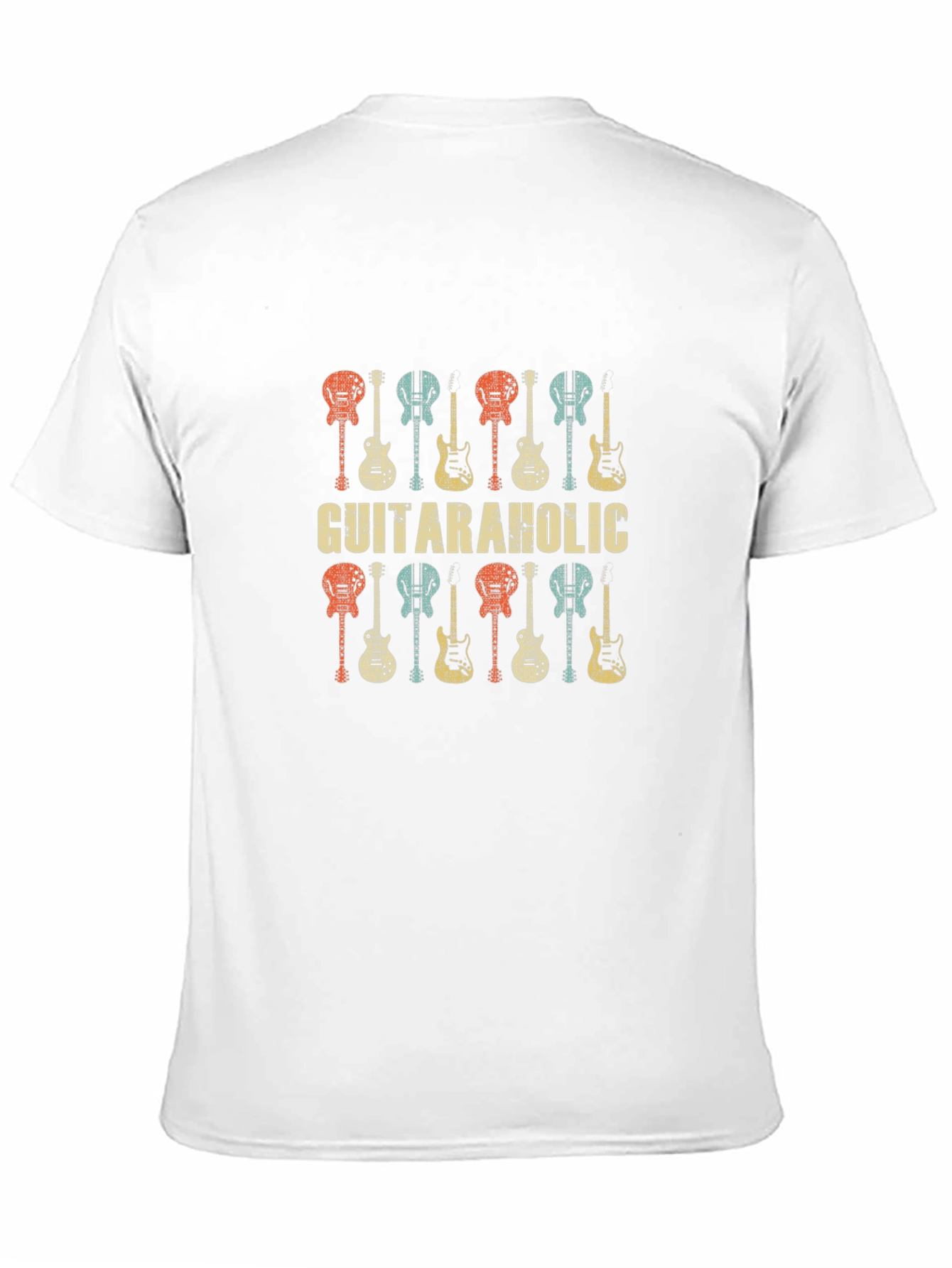 Guitaraholic Graphic Tee - Retro Guitar Lover T-Shirt