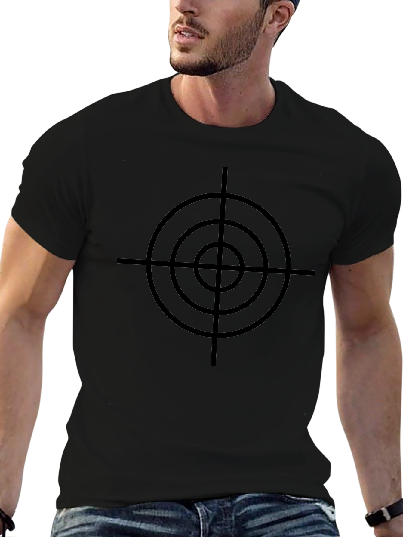 Target Graphic T-Shirt - Black Crew Neck Tee