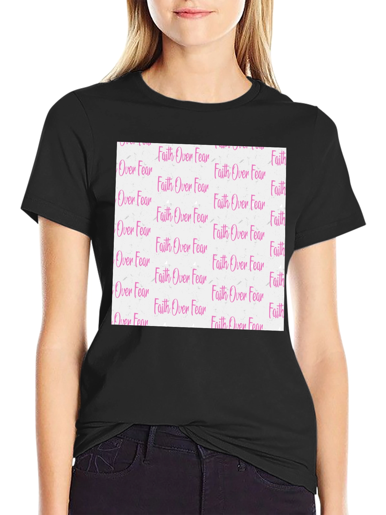 Faith Over Fear Graphic Tee - Black