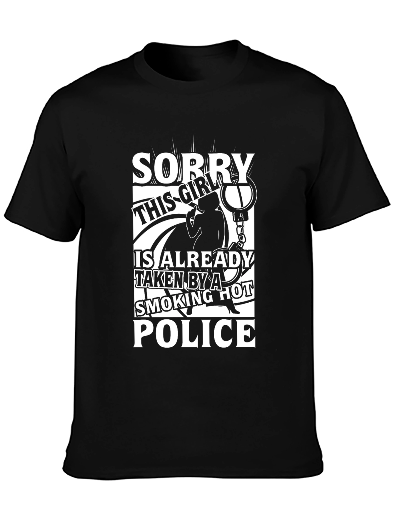 Funny Police Girlfriend T-Shirt Smoking Hot Cop Wife Tee