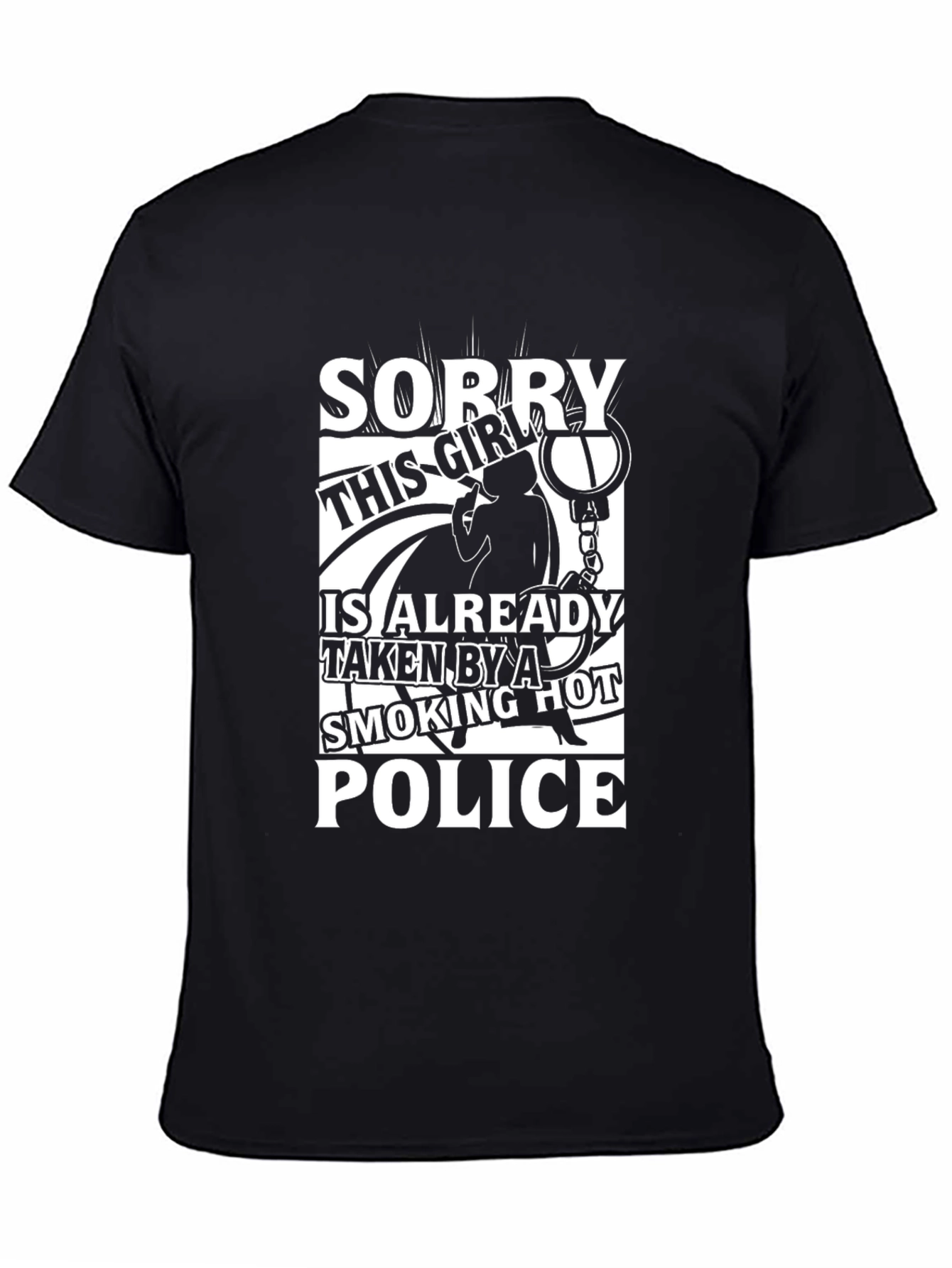 Funny Police Girlfriend T-Shirt Smoking Hot Cop Wife Tee