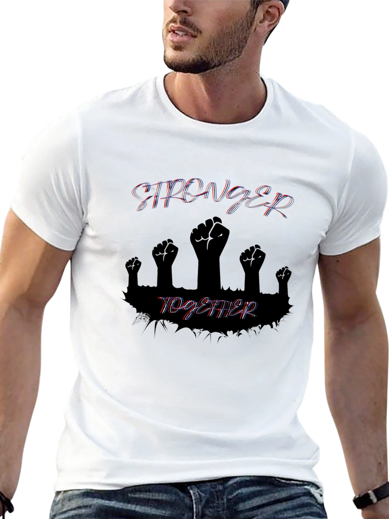 Stronger Together Graphic Tee - Black