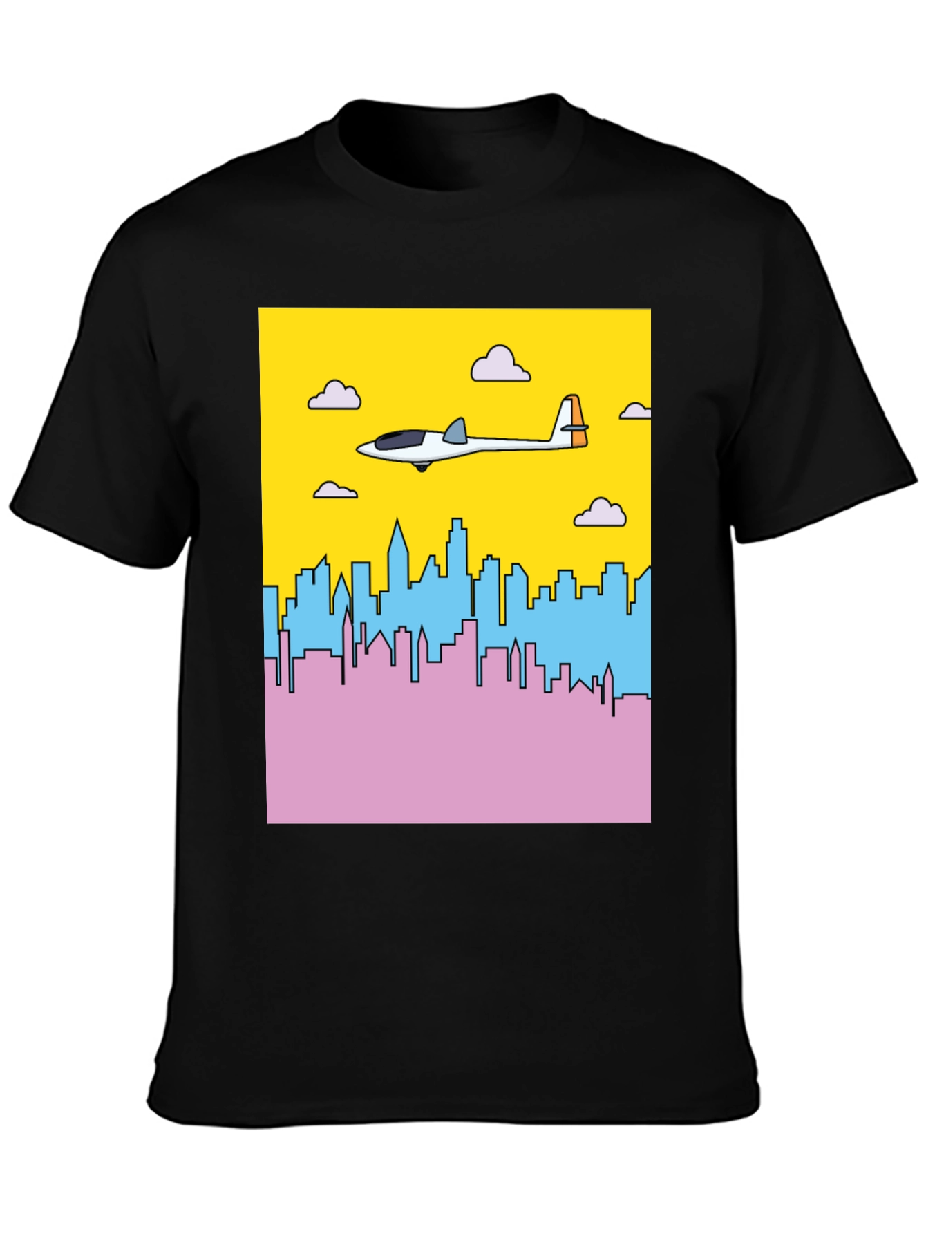 Glider Over City Graphic T-Shirt