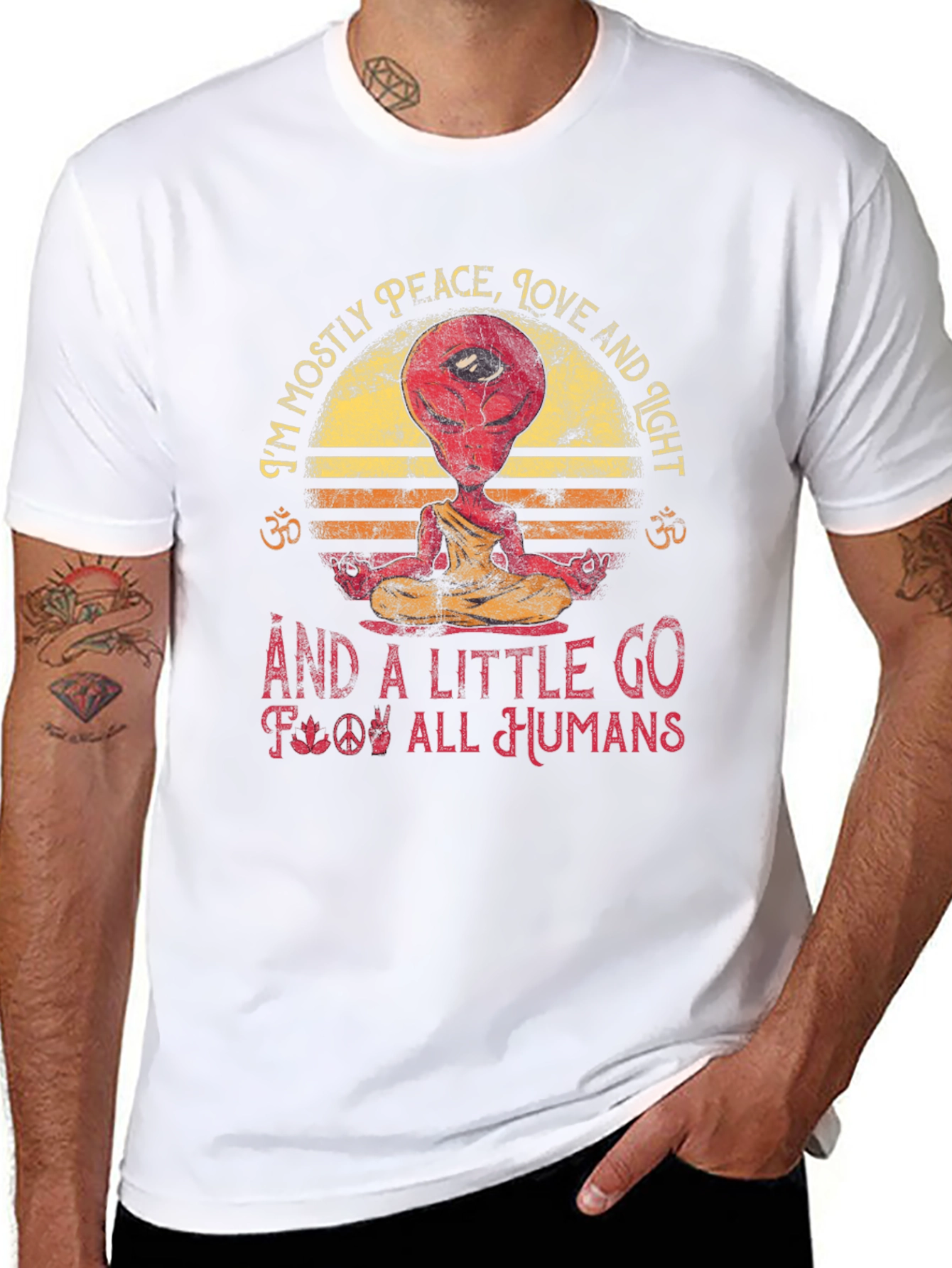 Peace Love and Light Alien T-Shirt