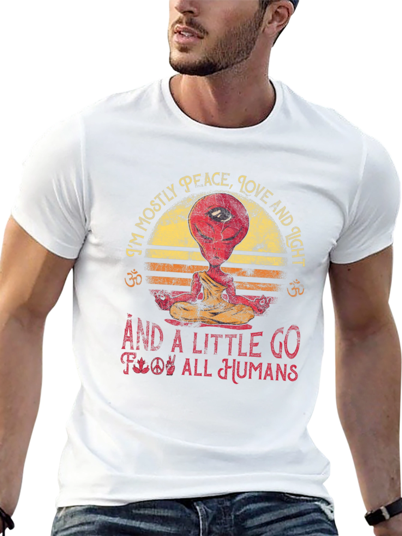 Peace Love and Light Alien T-Shirt