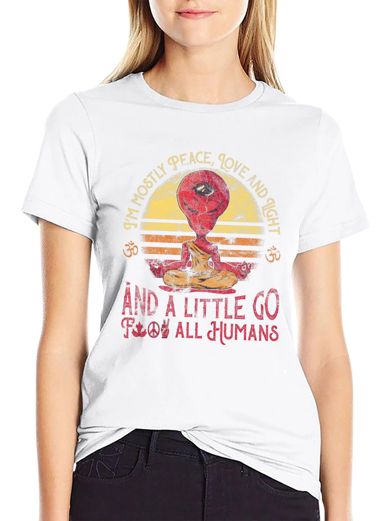 Peace Love and Light Alien T-Shirt