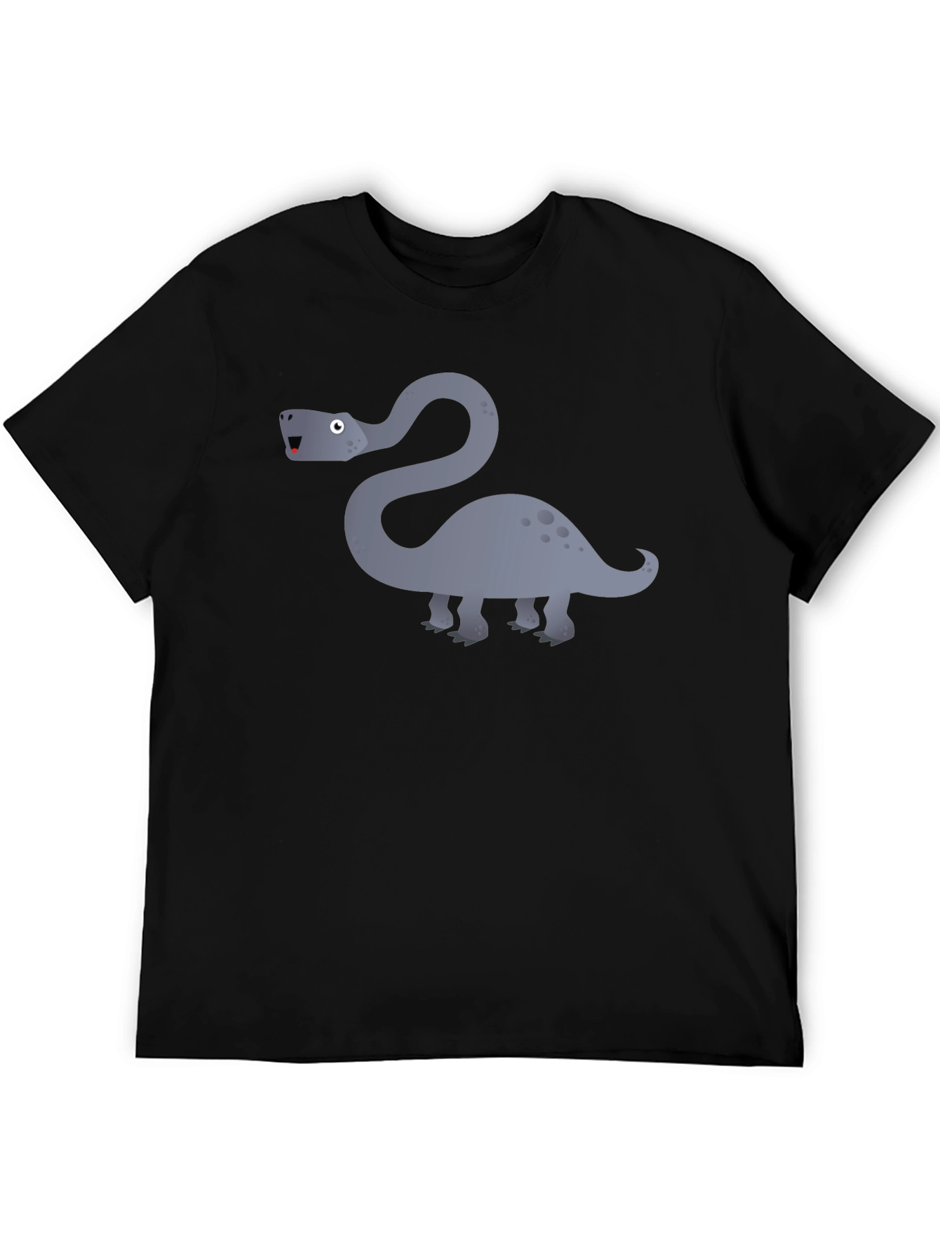 Dinosaur Graphic Tee - Black Cotton T-Shirt