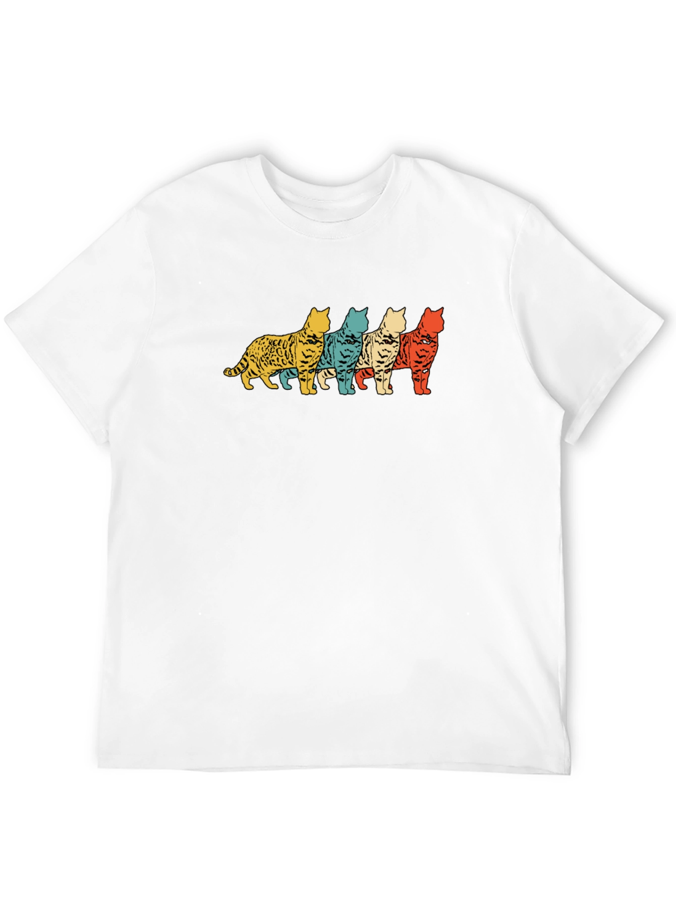 Retro Cat T-Shirt - Cool Feline Design