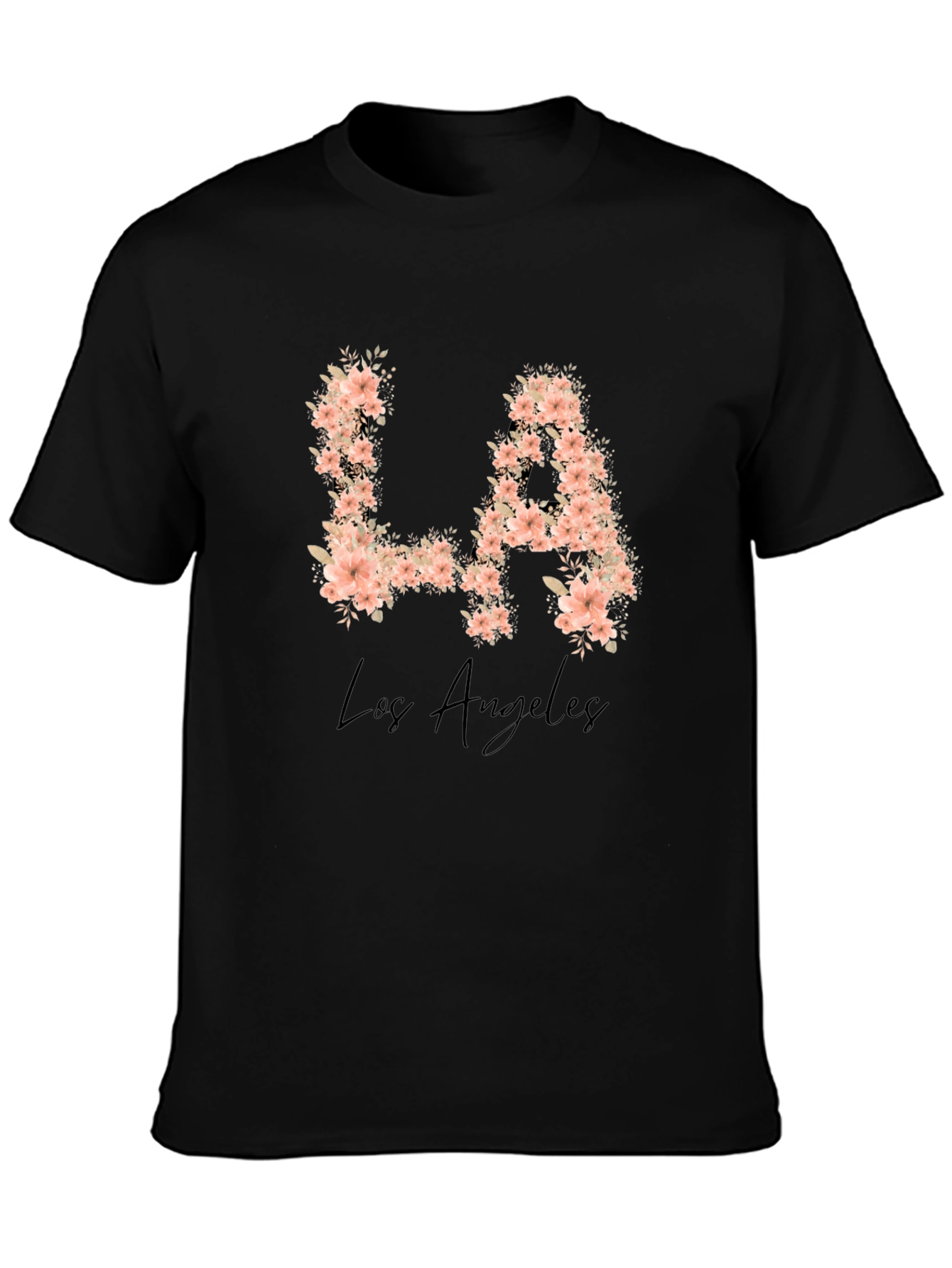 Floral LA Los Angeles Graphic T-Shirt
