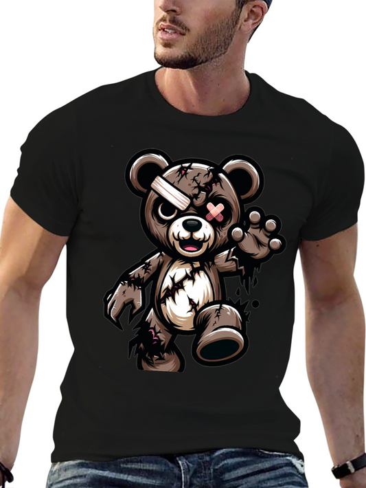 Zombie Teddy Bear Graphic T-Shirt