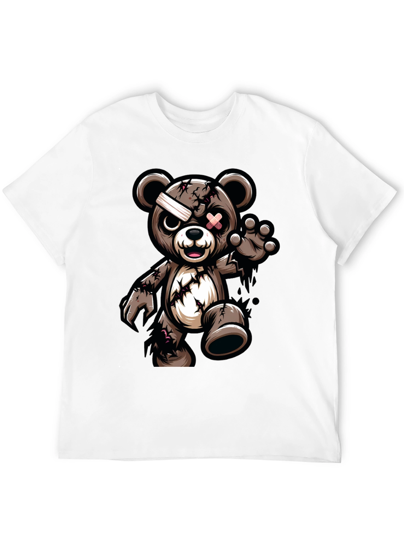 Zombie Teddy Bear Graphic T-Shirt