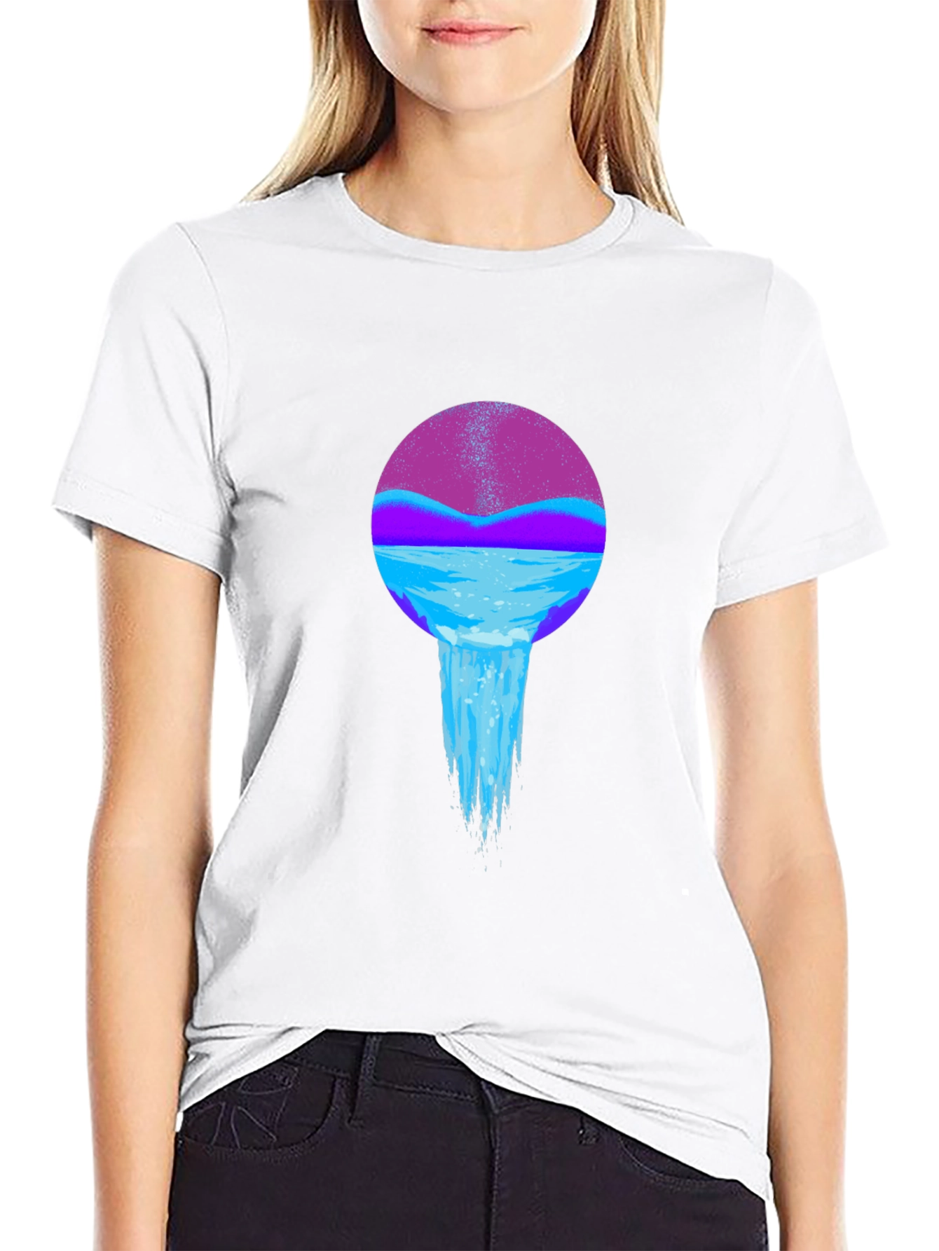 Mystic Waterfall Black T-Shirt