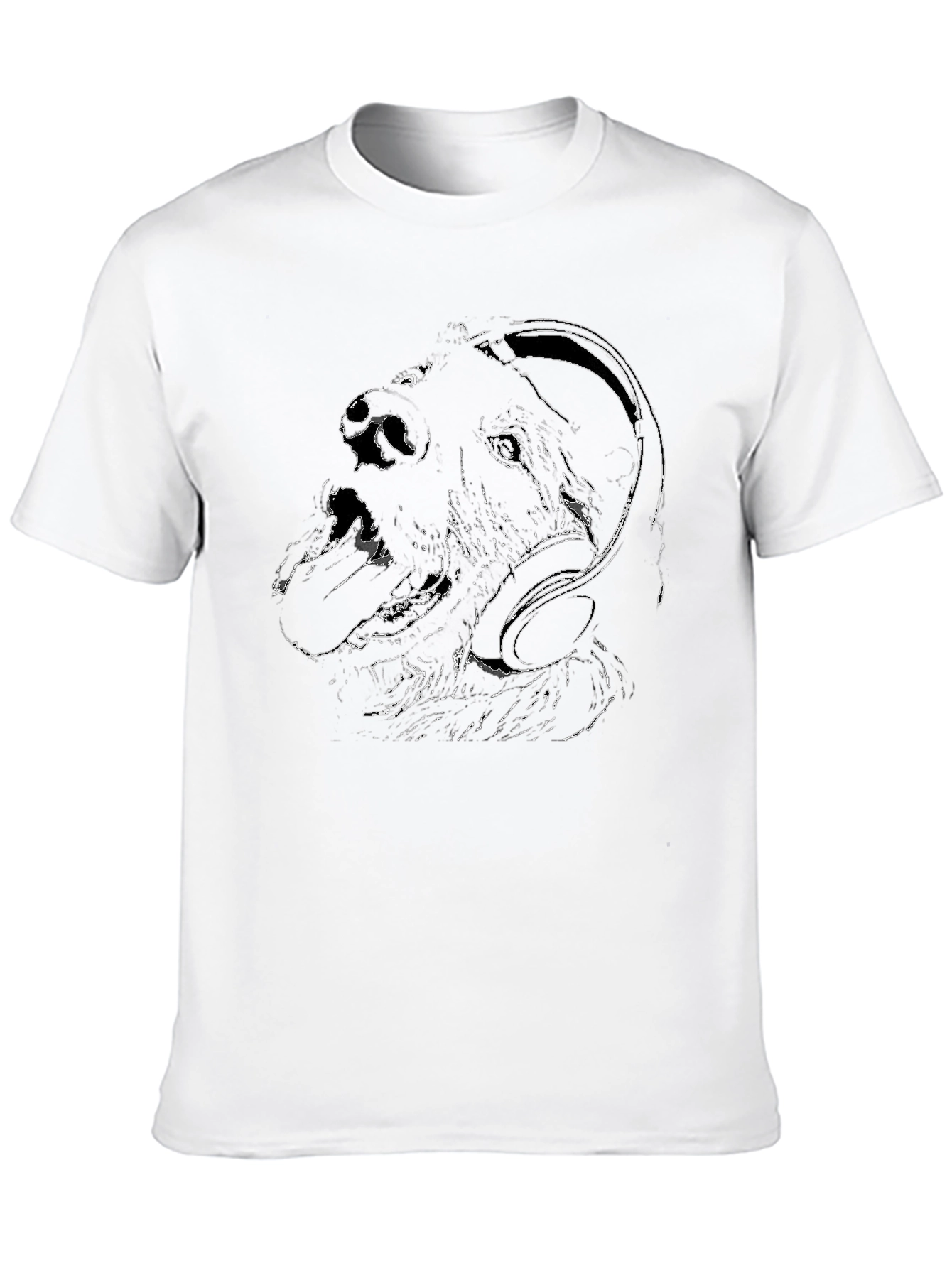 Dog DJ Graphic Tee - Cool Canine Headphones Design