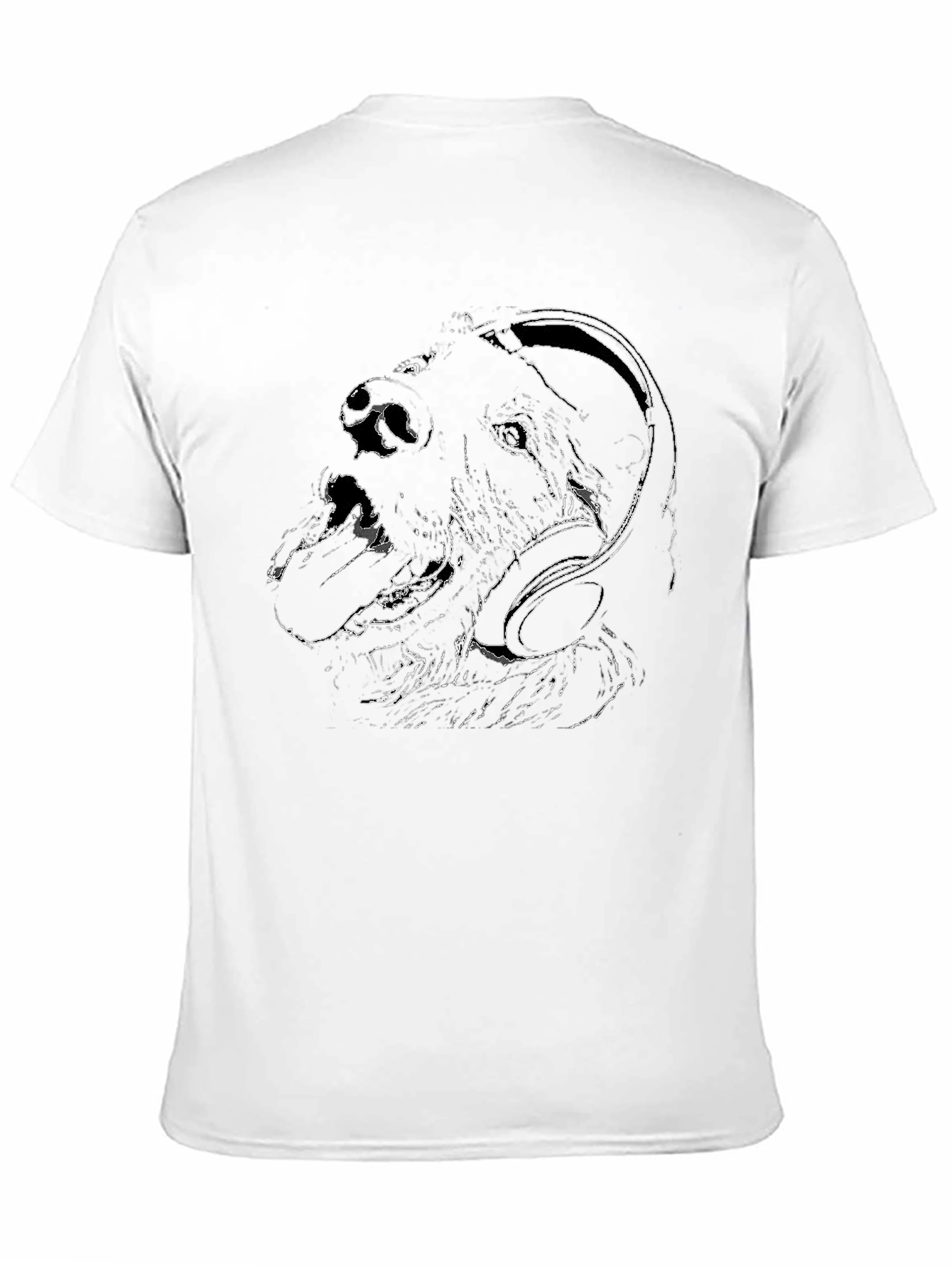 Dog DJ Graphic Tee - Cool Canine Headphones Design