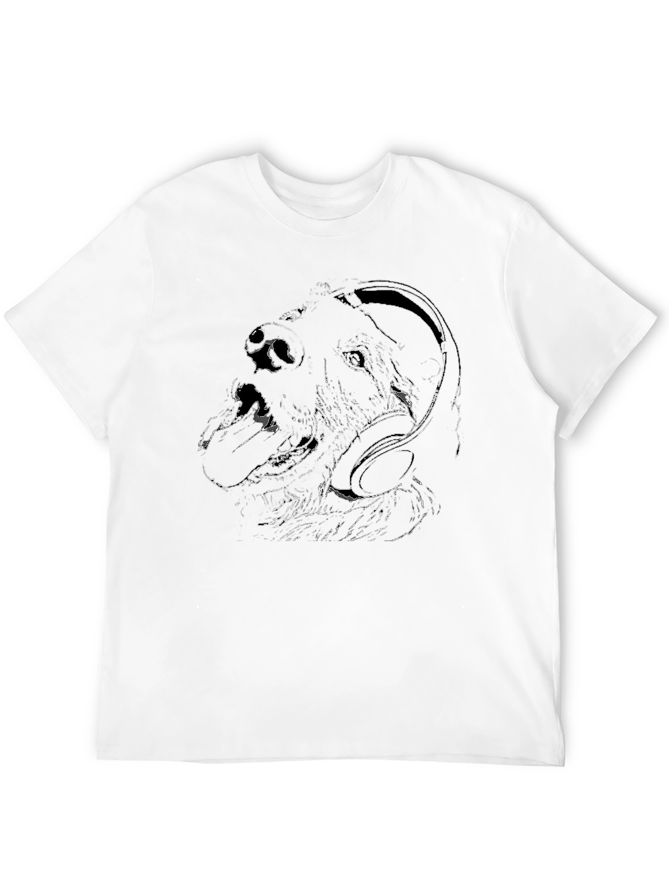 Dog DJ Graphic Tee - Cool Canine Headphones Design