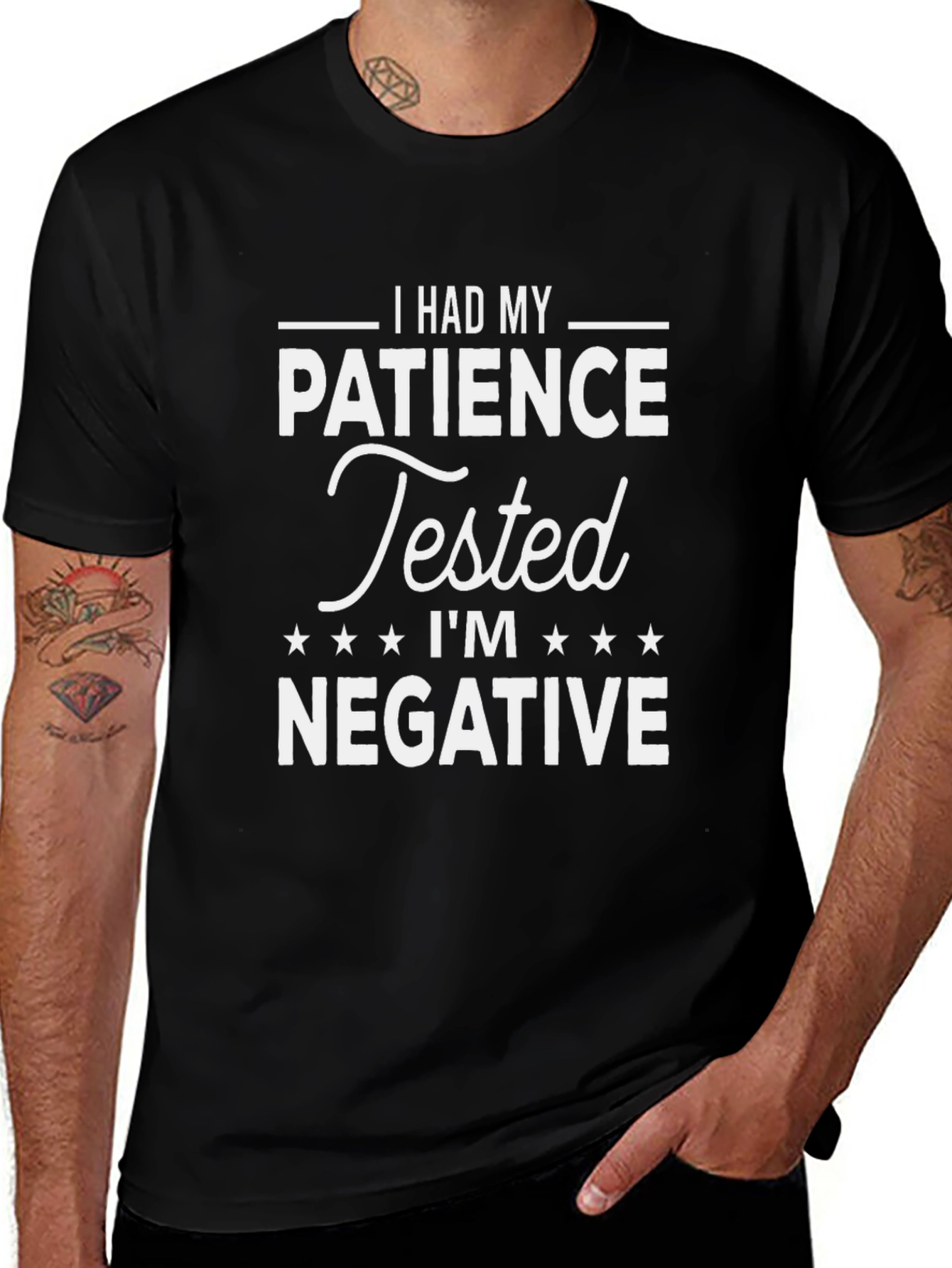 Patience Tested Negative Graphic T-Shirt