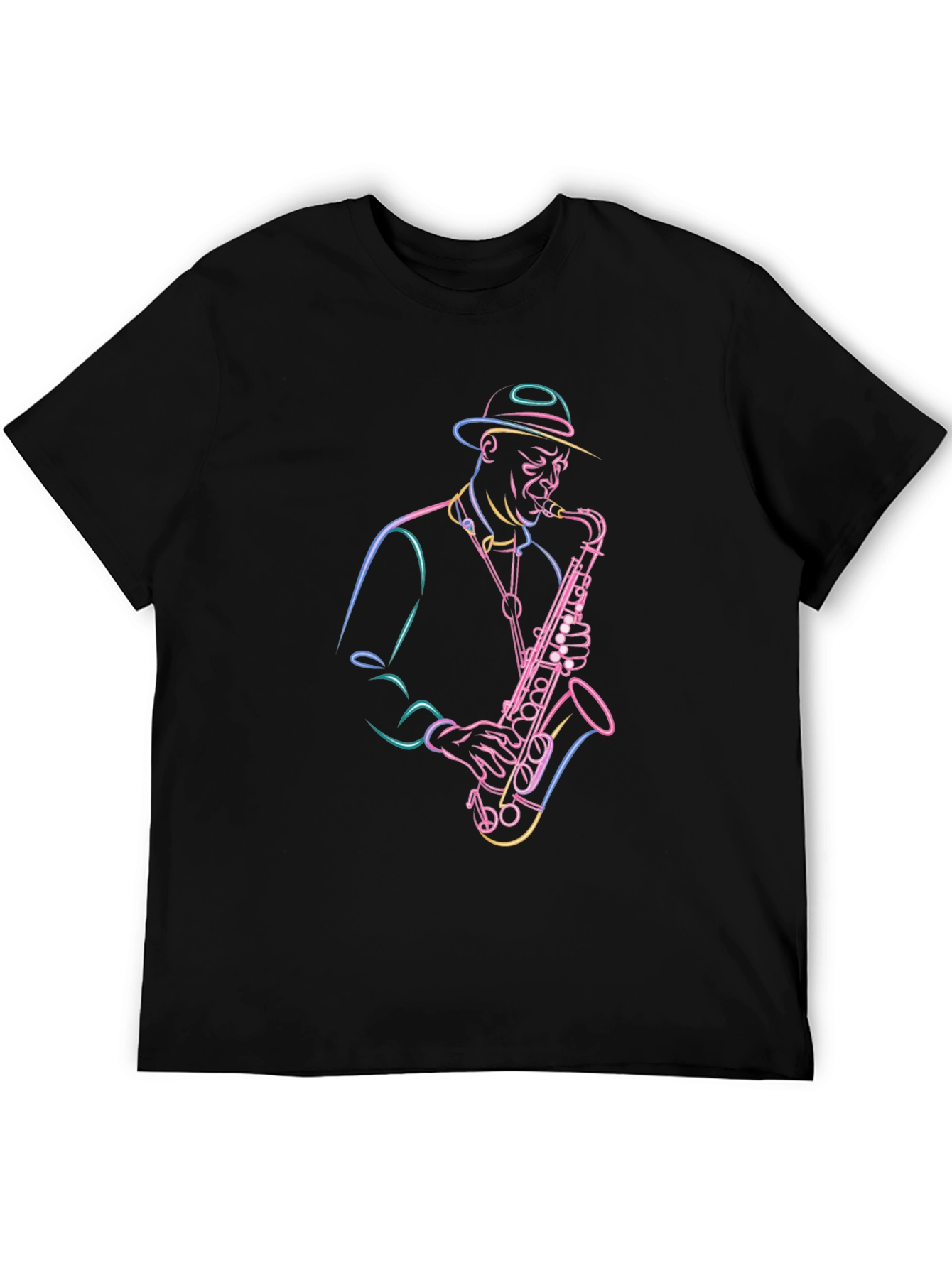 Neon Sax Player Graphic Tee