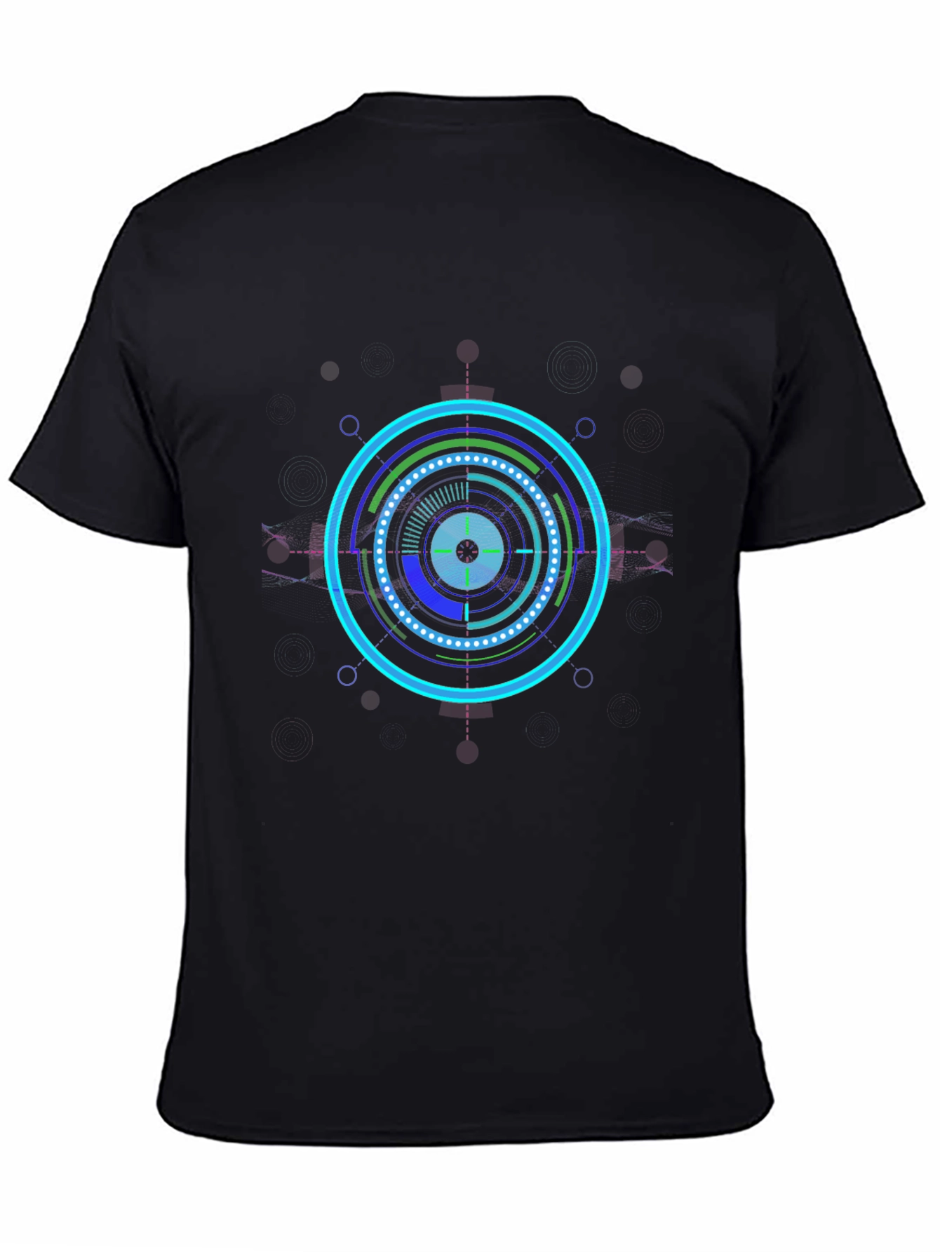 Cyberpunk Circle Graphic Tee - Black