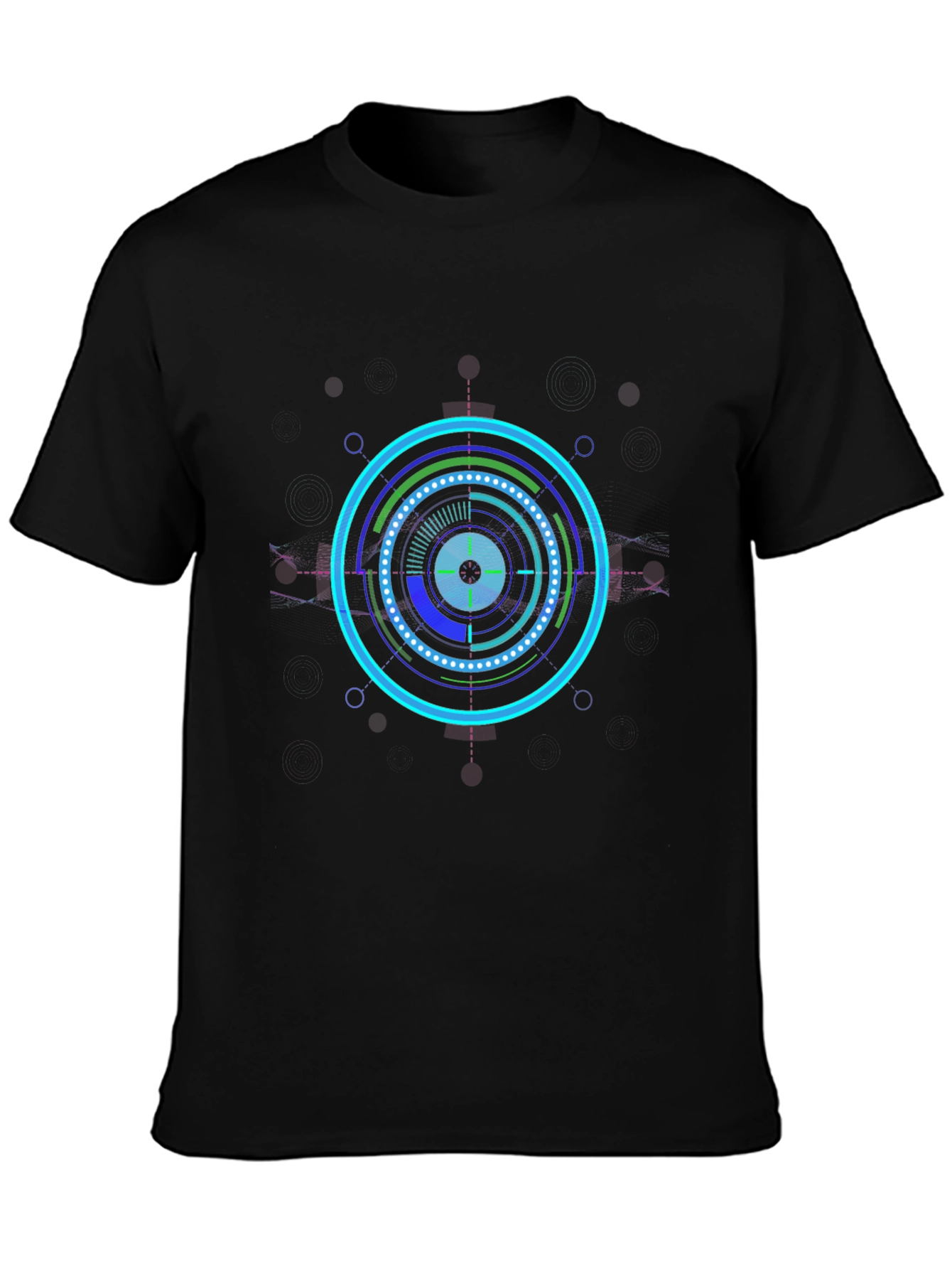 Cyberpunk Circle Graphic Tee - Black