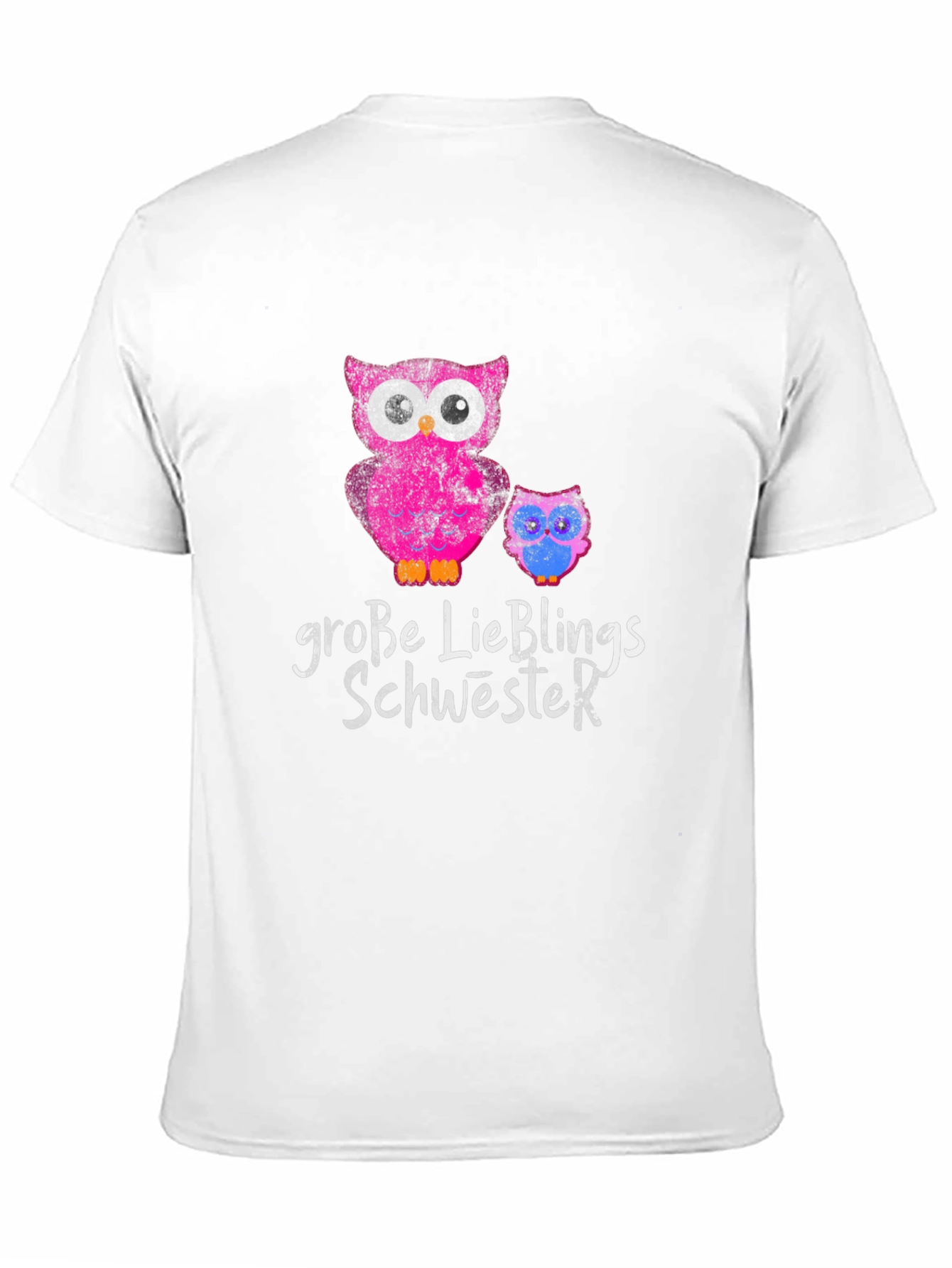 Große Lieblings Schwester Owl T-Shirt